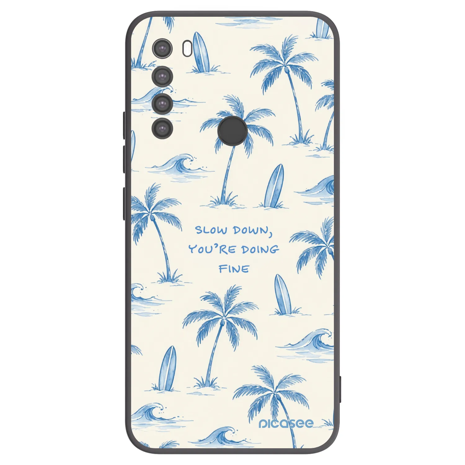 Picasee silikonový černý obal pro Xiaomi Redmi Note 8 - Slow Tide