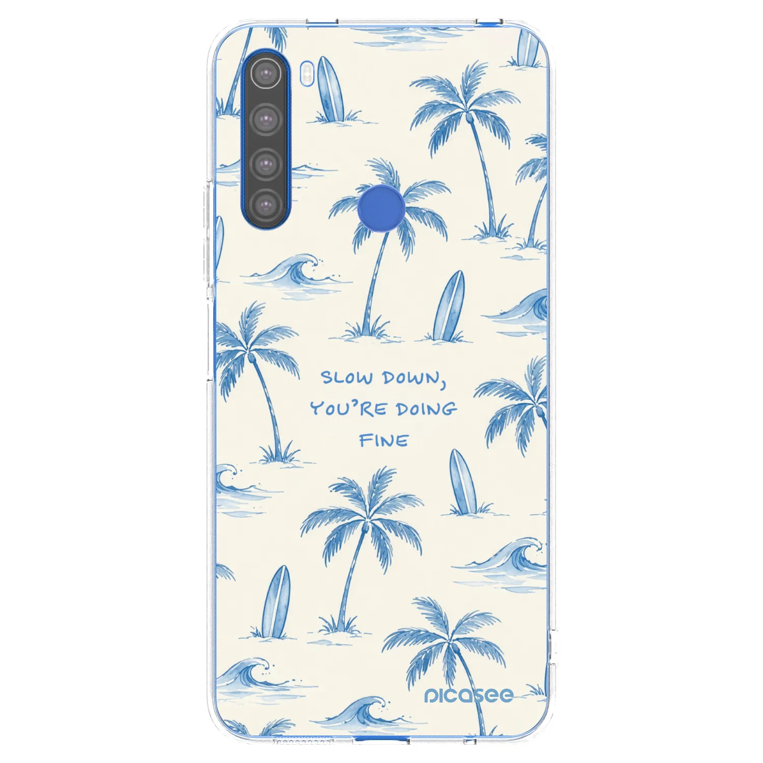 Picasee silikonový průhledný obal pro Xiaomi Redmi Note 8T - Slow Tide