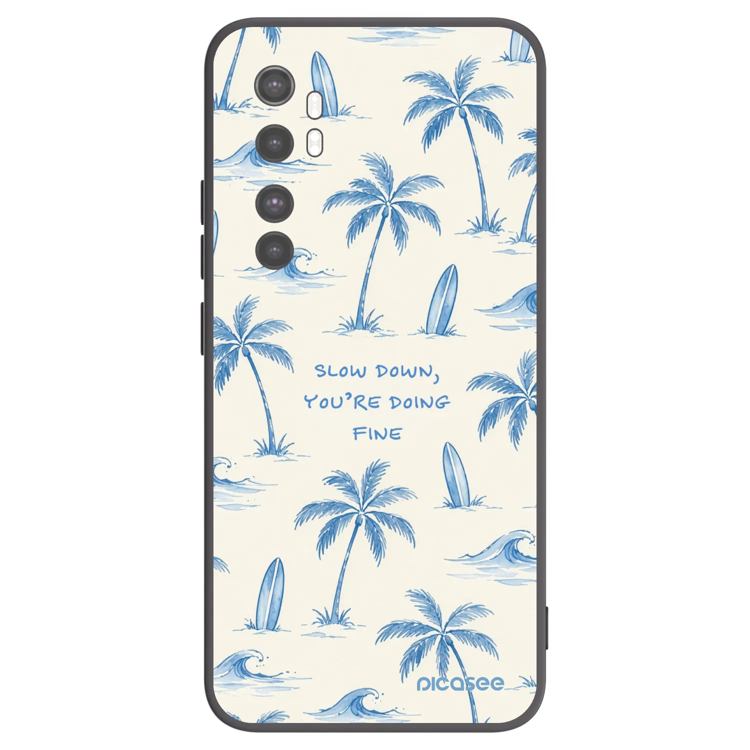Picasee silikonový černý obal pro Xiaomi Mi Note 10 Lite - Slow Tide