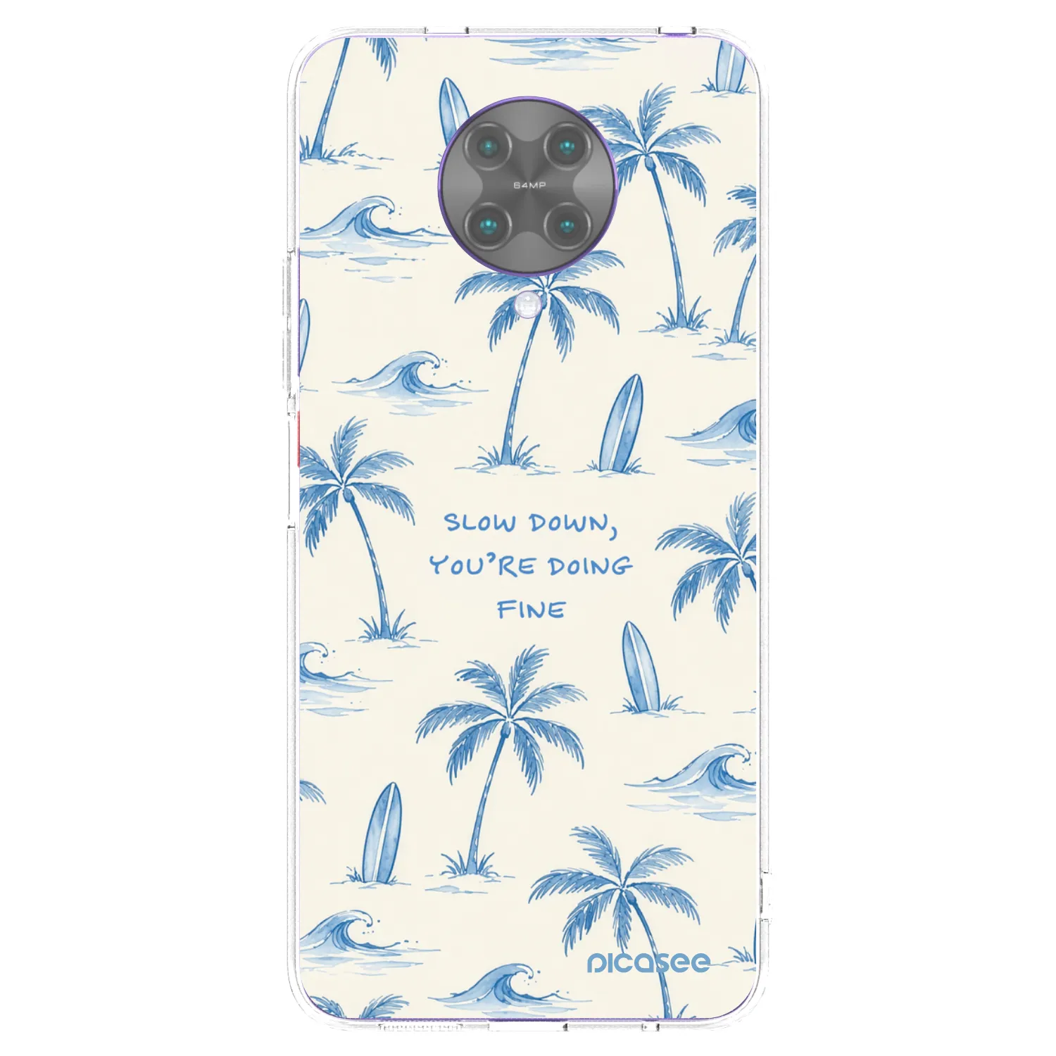 Picasee silikonový průhledný obal pro Xiaomi Poco F2 Pro - Slow Tide