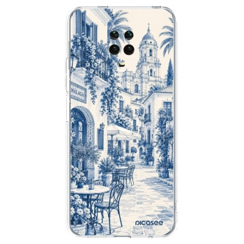 Picasee silikonový průhledný obal pro Xiaomi Redmi Note 9 Pro - Calle Azul
