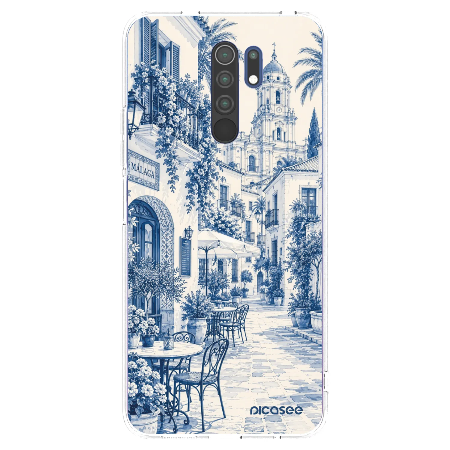 Picasee silikonový průhledný obal pro Xiaomi Redmi 9 - Calle Azul
