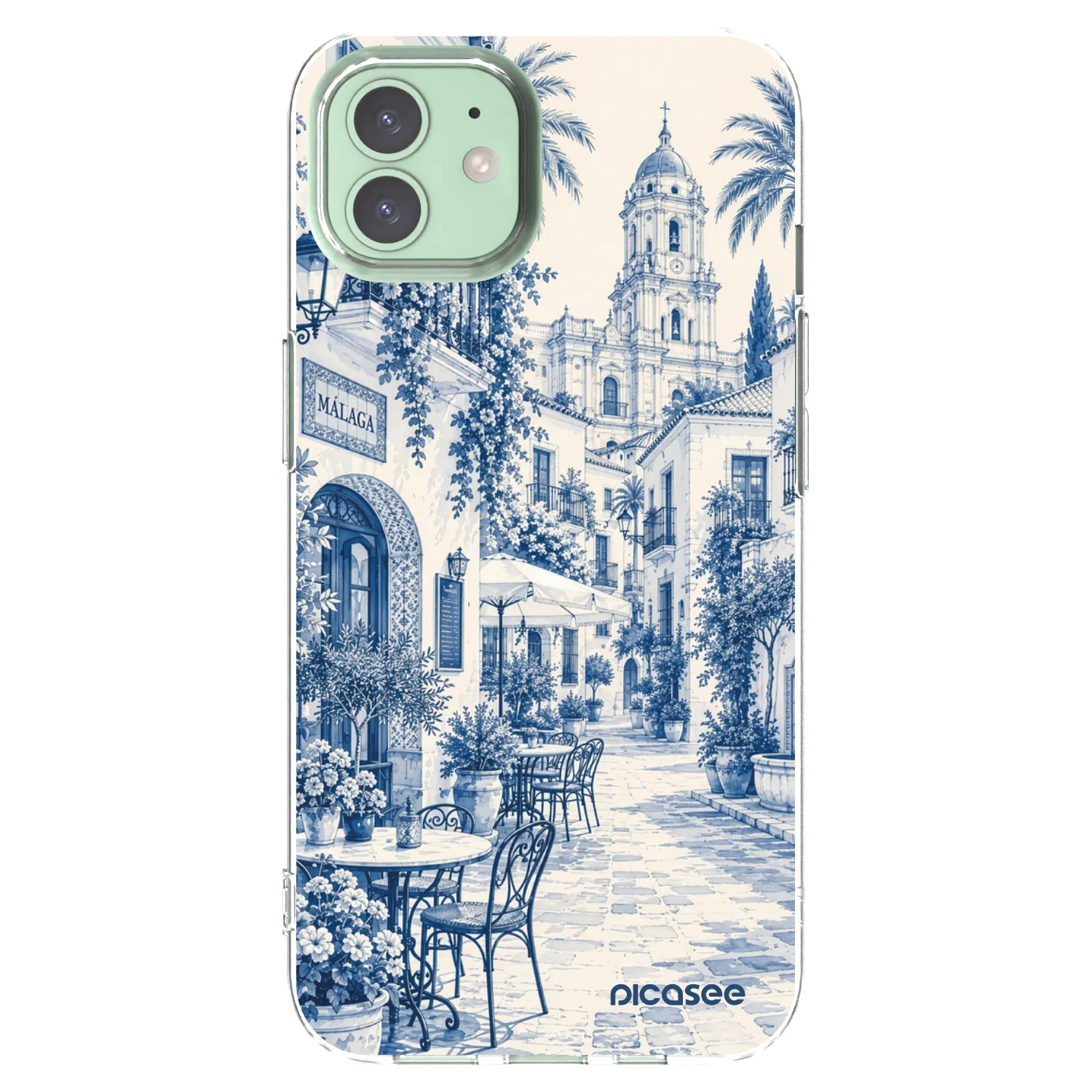 Picasee silikonový průhledný obal pro Apple iPhone 12 - Calle Azul