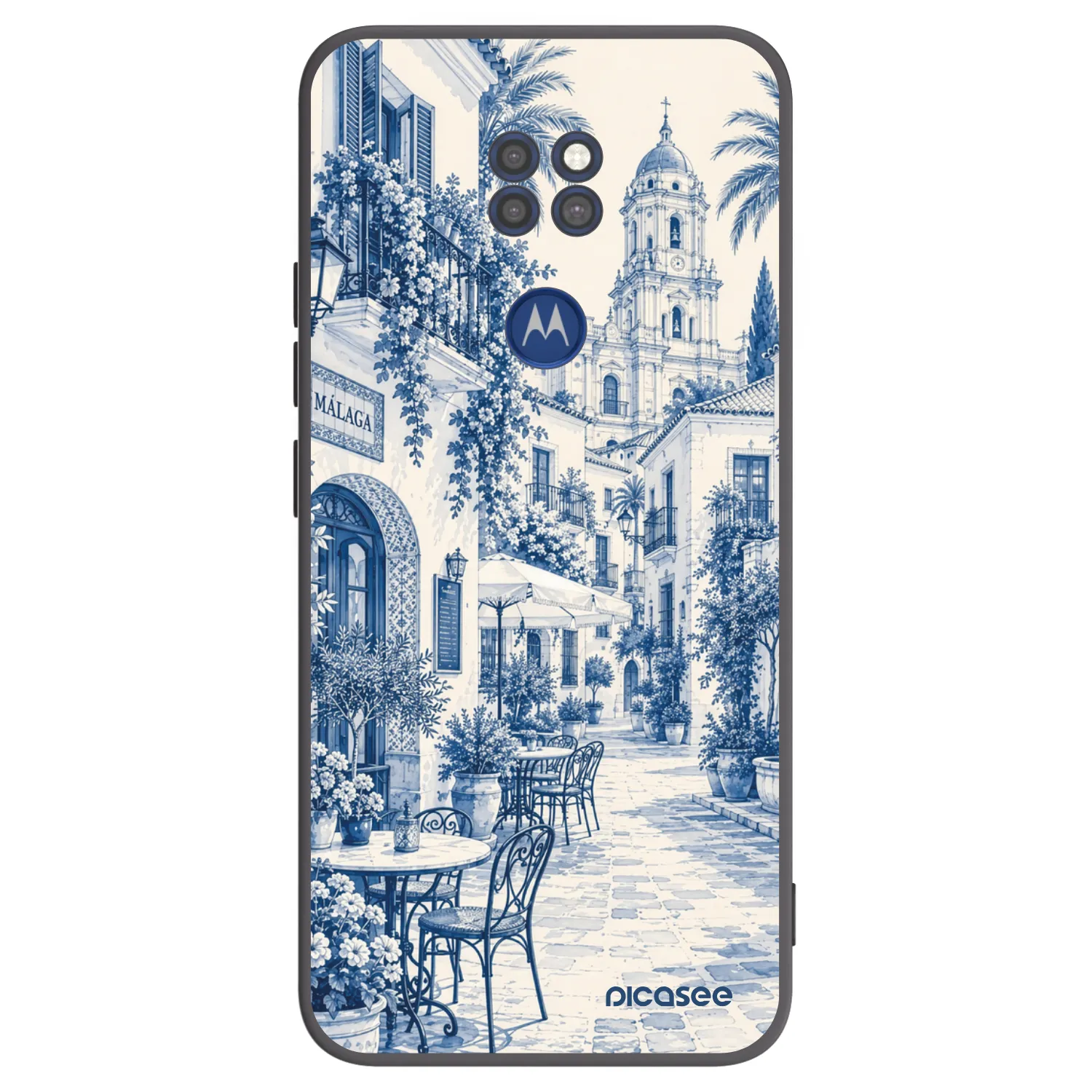 Picasee silikonový černý obal pro Motorola Moto G9 Play - Calle Azul