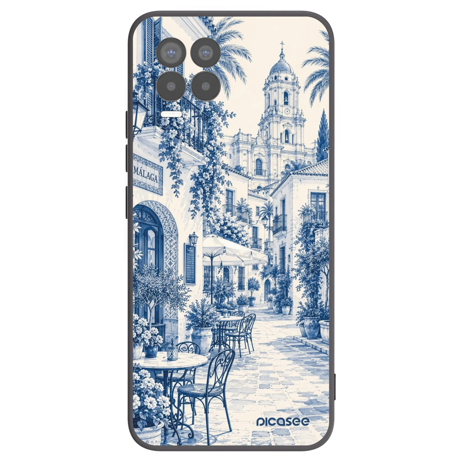 Picasee silikonový černý obal pro Realme 8 4G - Calle Azul