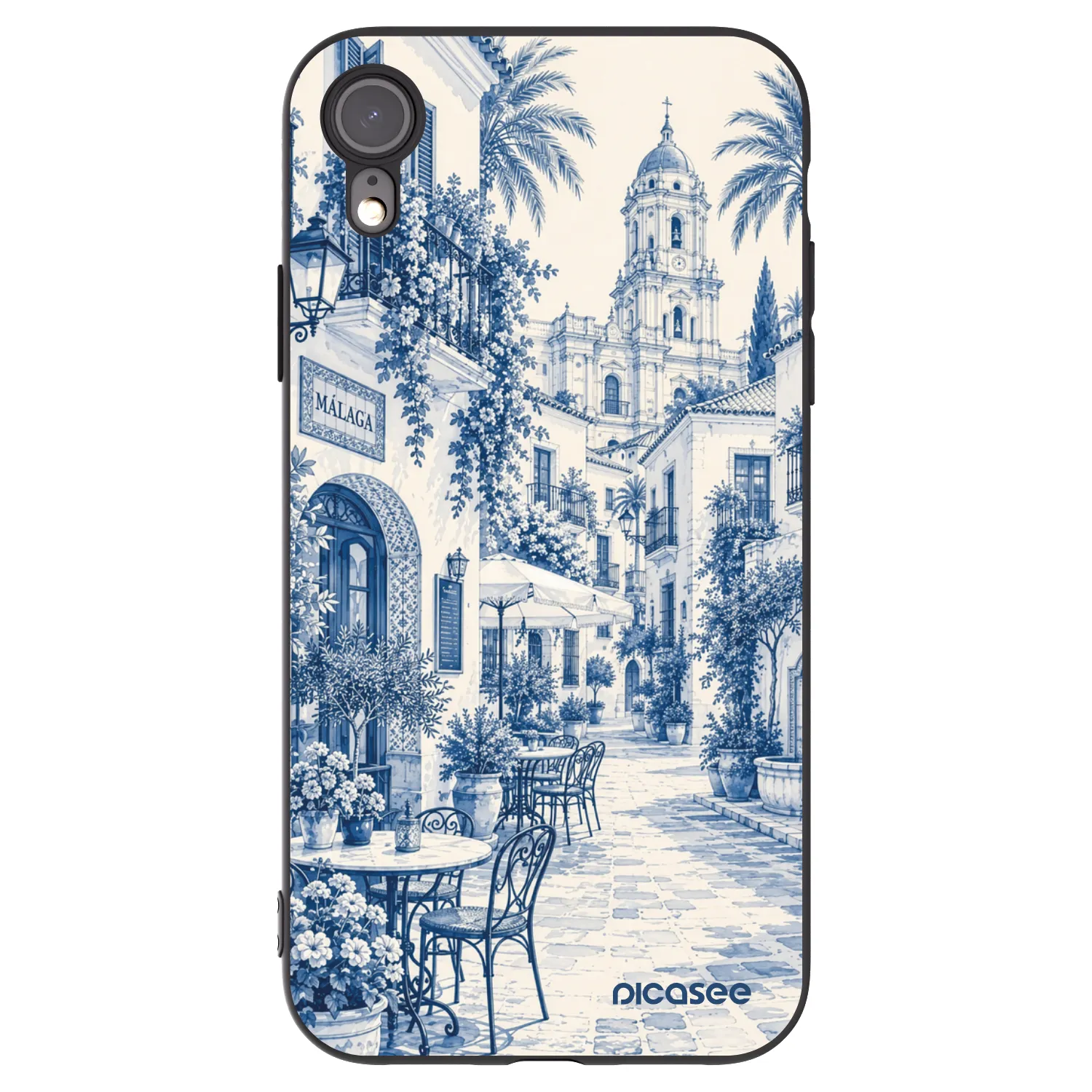 Picasee silikonový černý obal pro Apple iPhone XR - Calle Azul