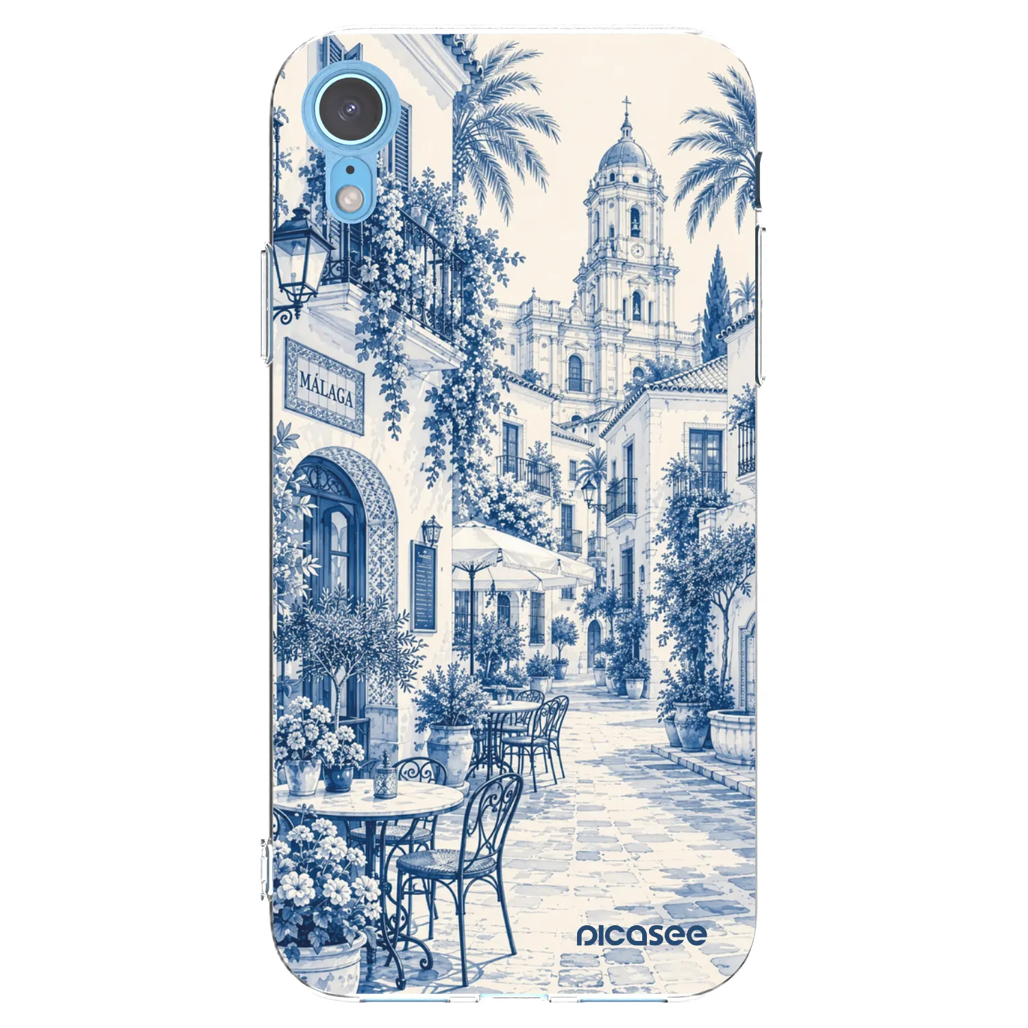 Picasee silikonový průhledný obal pro Apple iPhone XR - Calle Azul