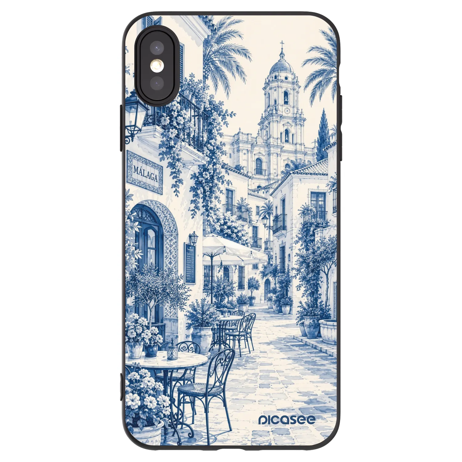 Picasee silikonový černý obal pro Apple iPhone XS Max - Calle Azul