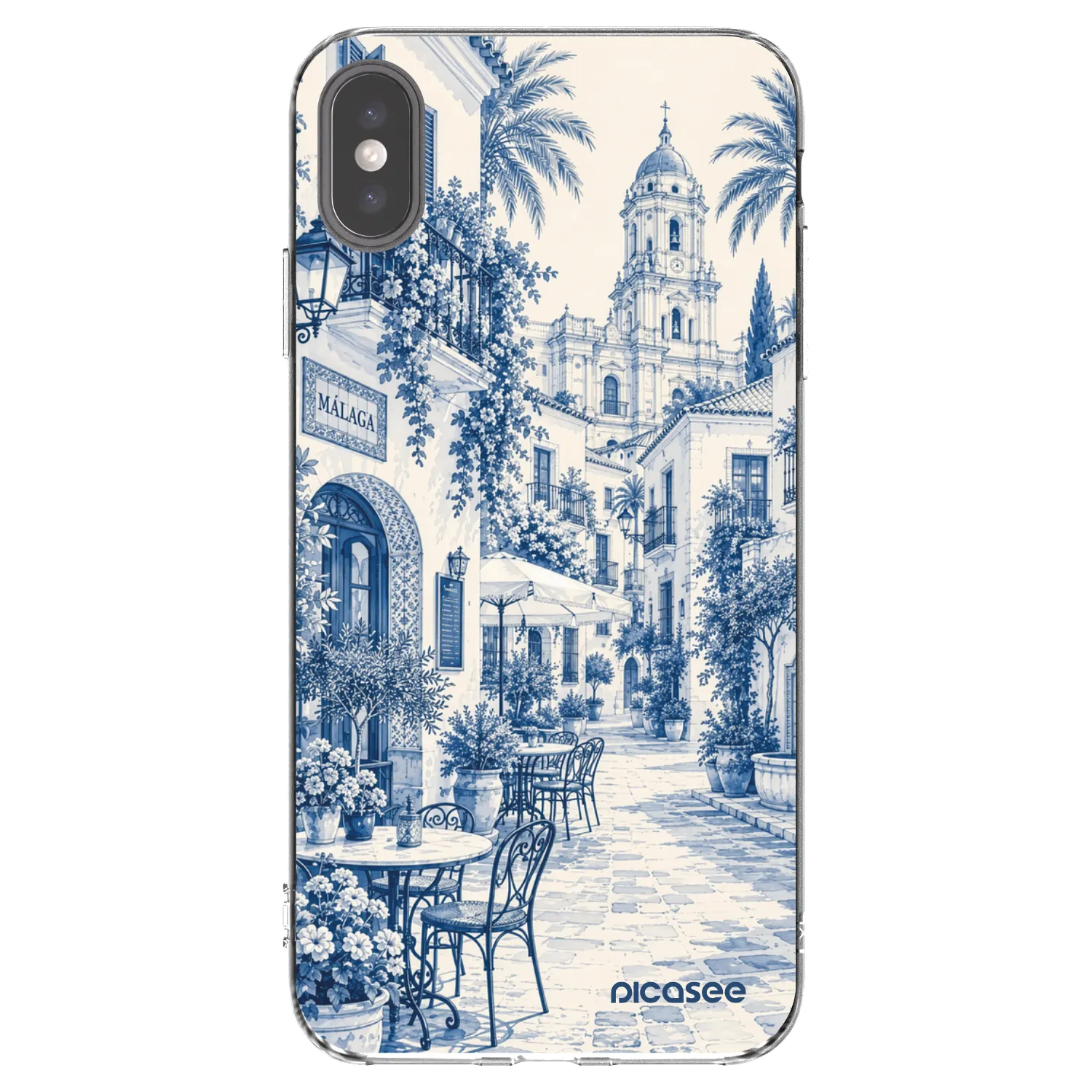 Picasee silikonový průhledný obal pro Apple iPhone XS Max - Calle Azul