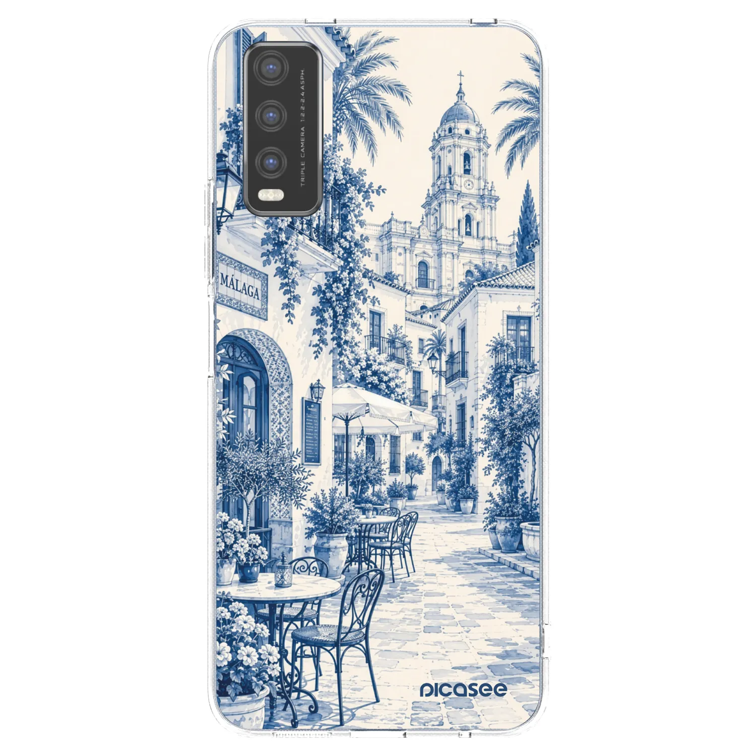 Picasee silikonový průhledný obal pro Vivo Y20s - Calle Azul