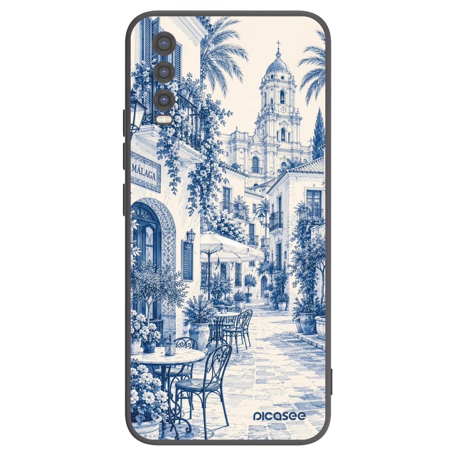 Picasee silikonový černý obal pro Vivo Y20s - Calle Azul