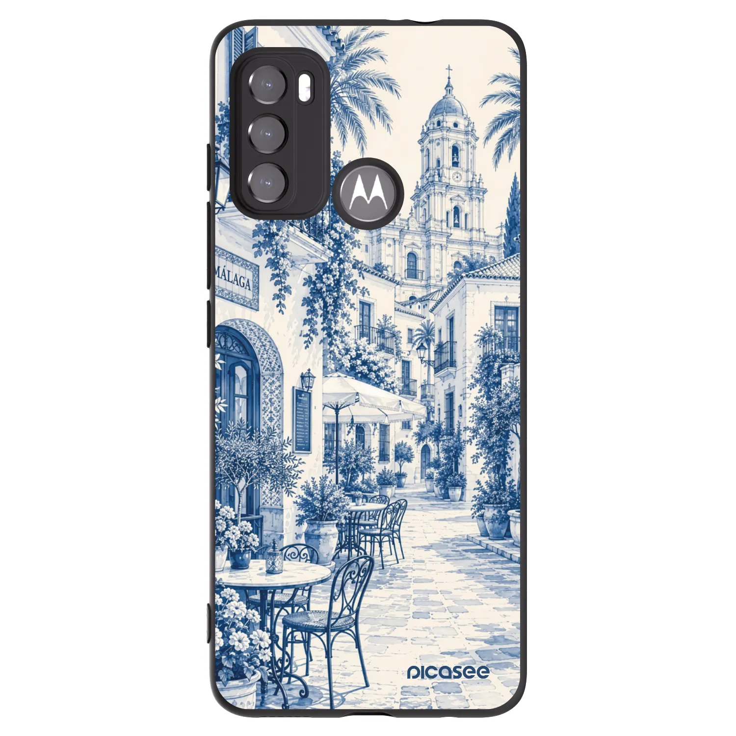 Picasee silikonový černý obal pro Motorola Moto G60 - Calle Azul
