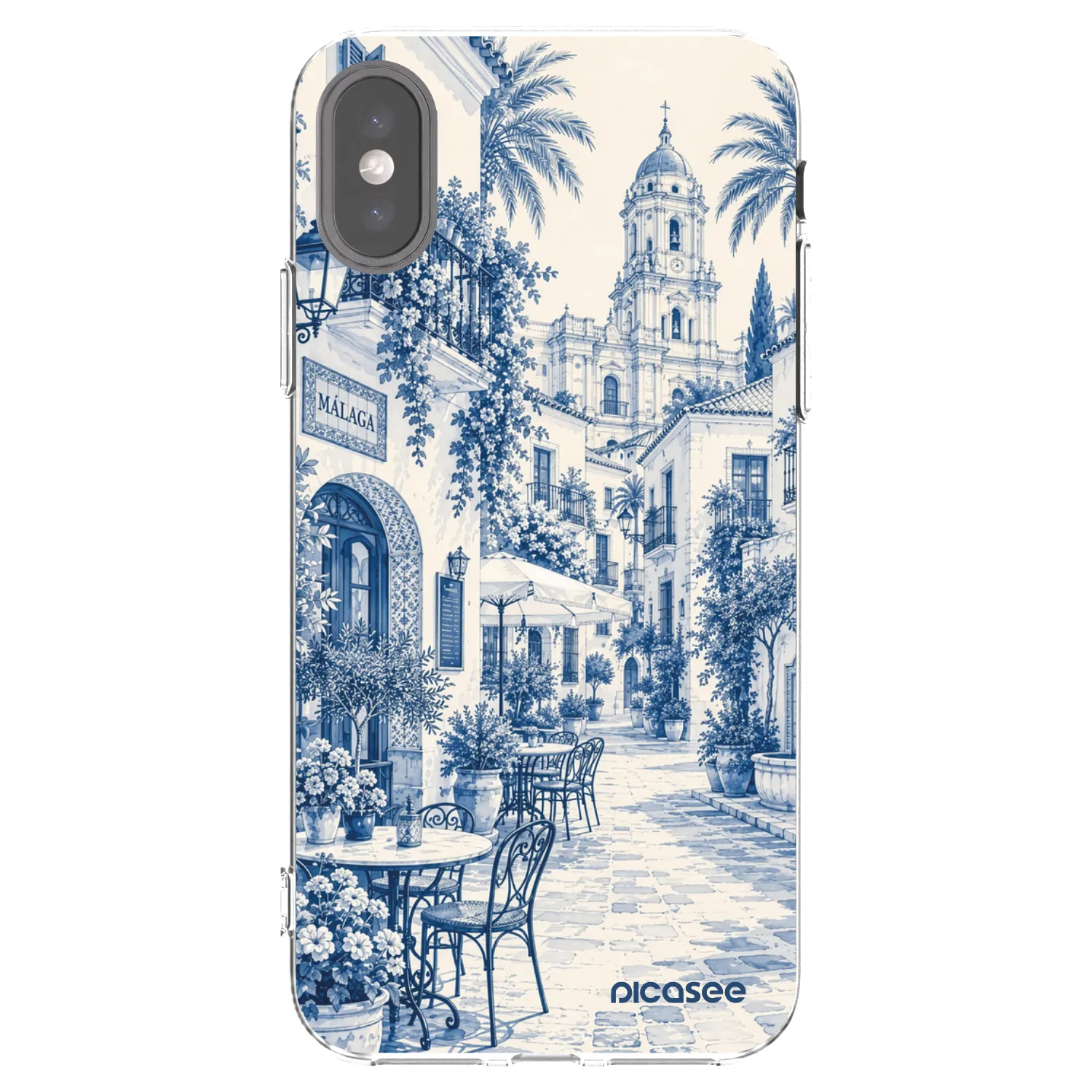 Picasee silikonový průhledný obal pro Apple iPhone X/XS - Calle Azul