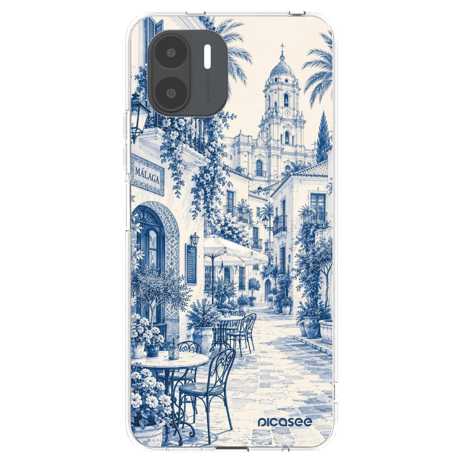 Picasee silikonový průhledný obal pro Xiaomi Redmi A1 - Calle Azul
