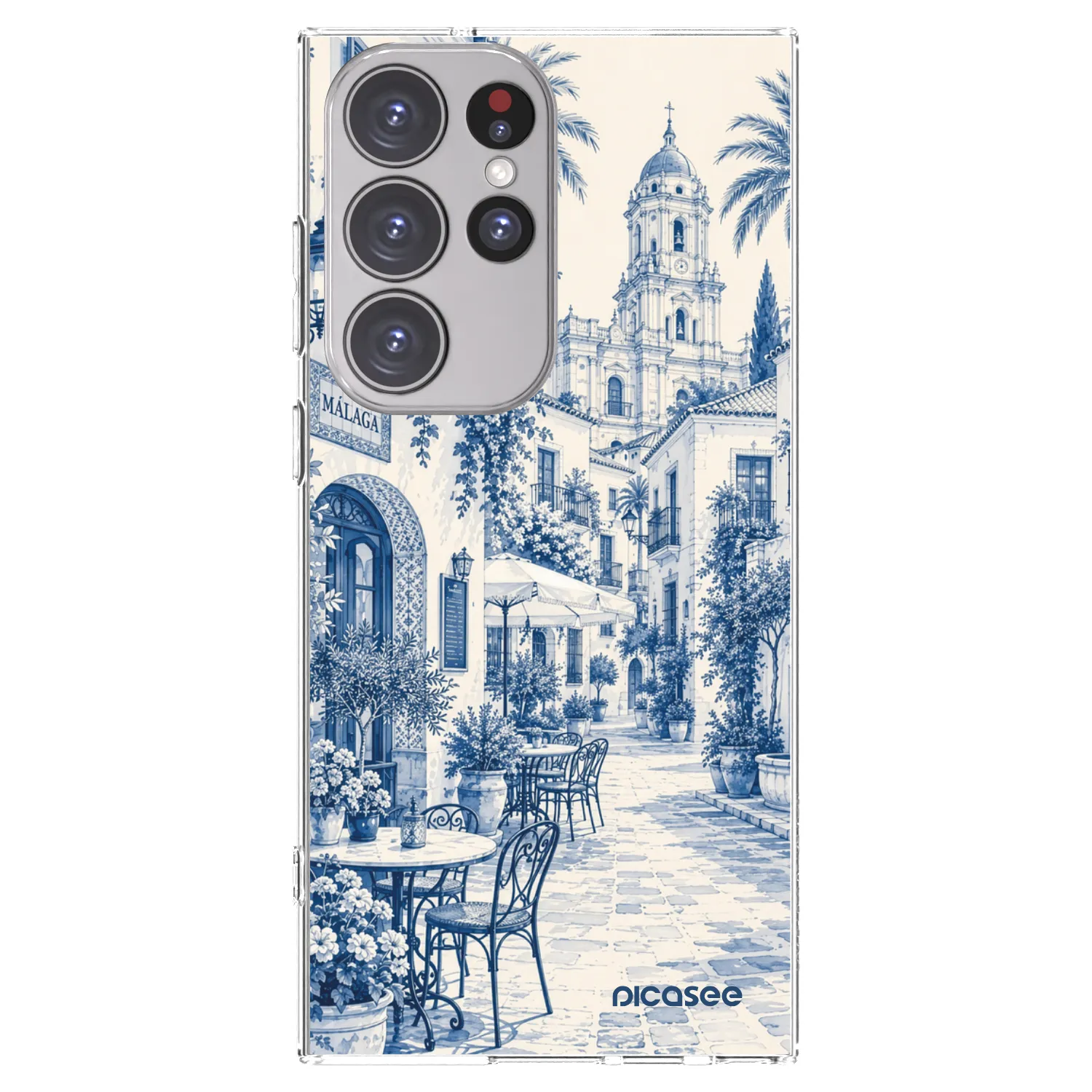 Picasee silikonový průhledný obal pro Samsung Galaxy S23 Ultra 5G - Calle Azul
