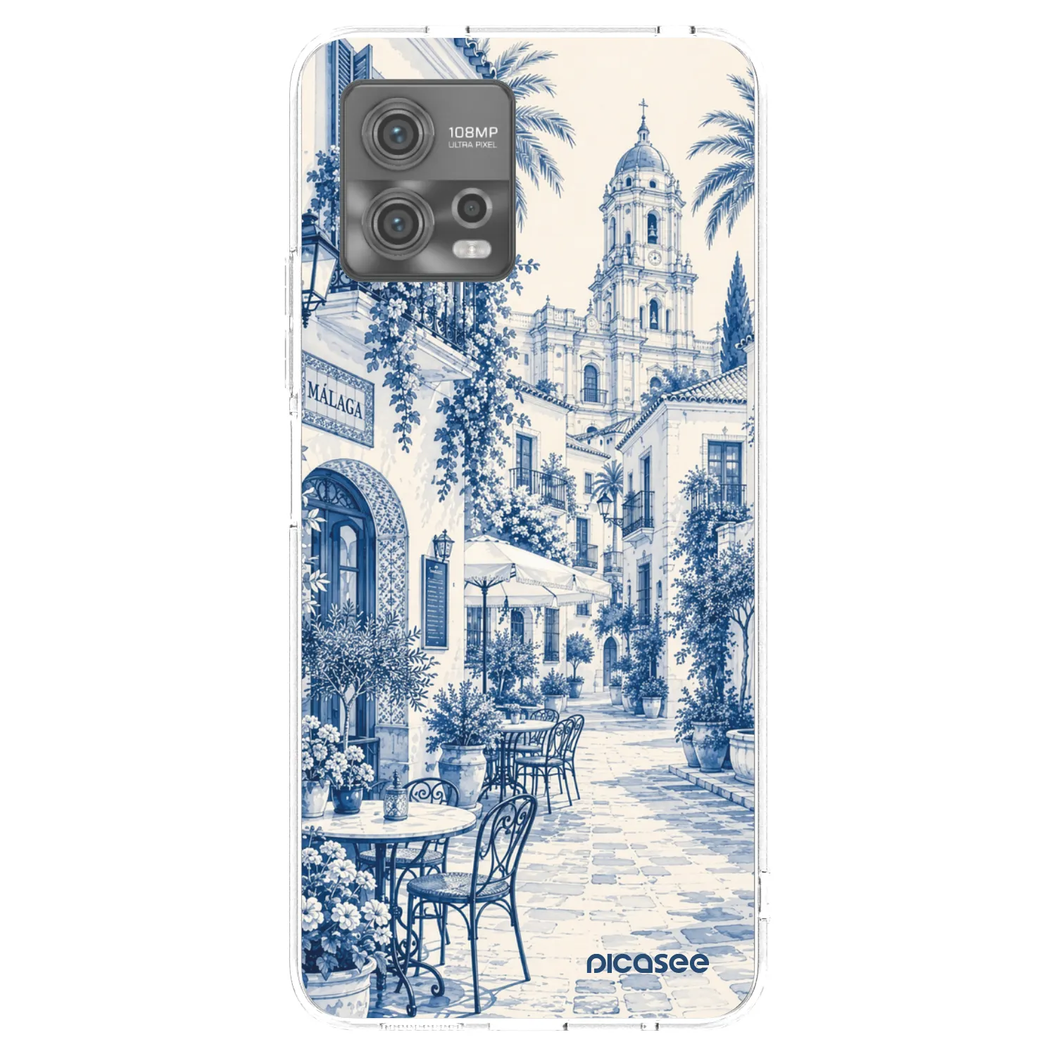 Picasee silikonový průhledný obal pro Motorola Moto G72 - Calle Azul