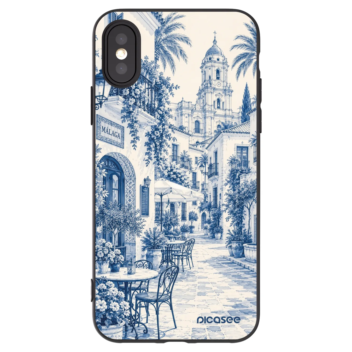Picasee silikonový černý obal pro Apple iPhone X/XS - Calle Azul