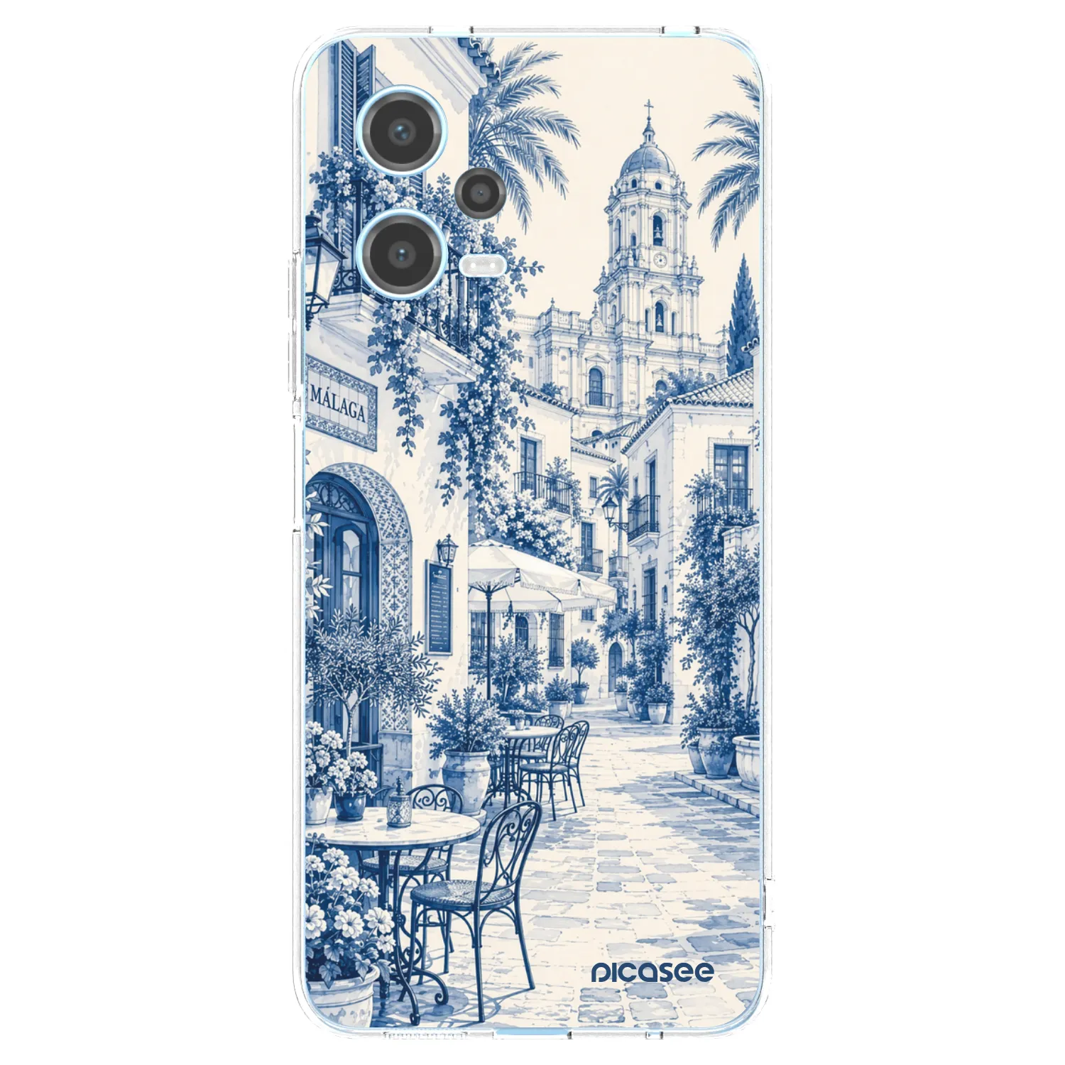 Picasee silikonový průhledný obal pro Xiaomi Redmi Note 12 5G - Calle Azul