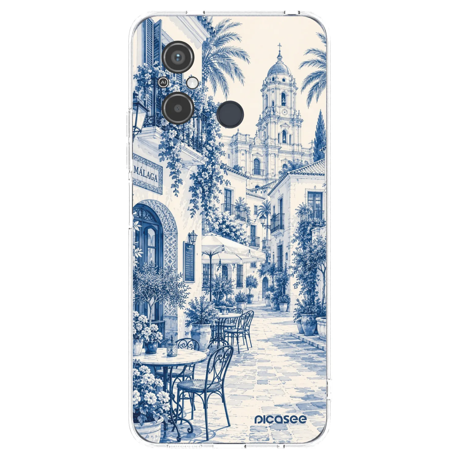 Picasee silikonový průhledný obal pro Xiaomi Redmi 12C - Calle Azul