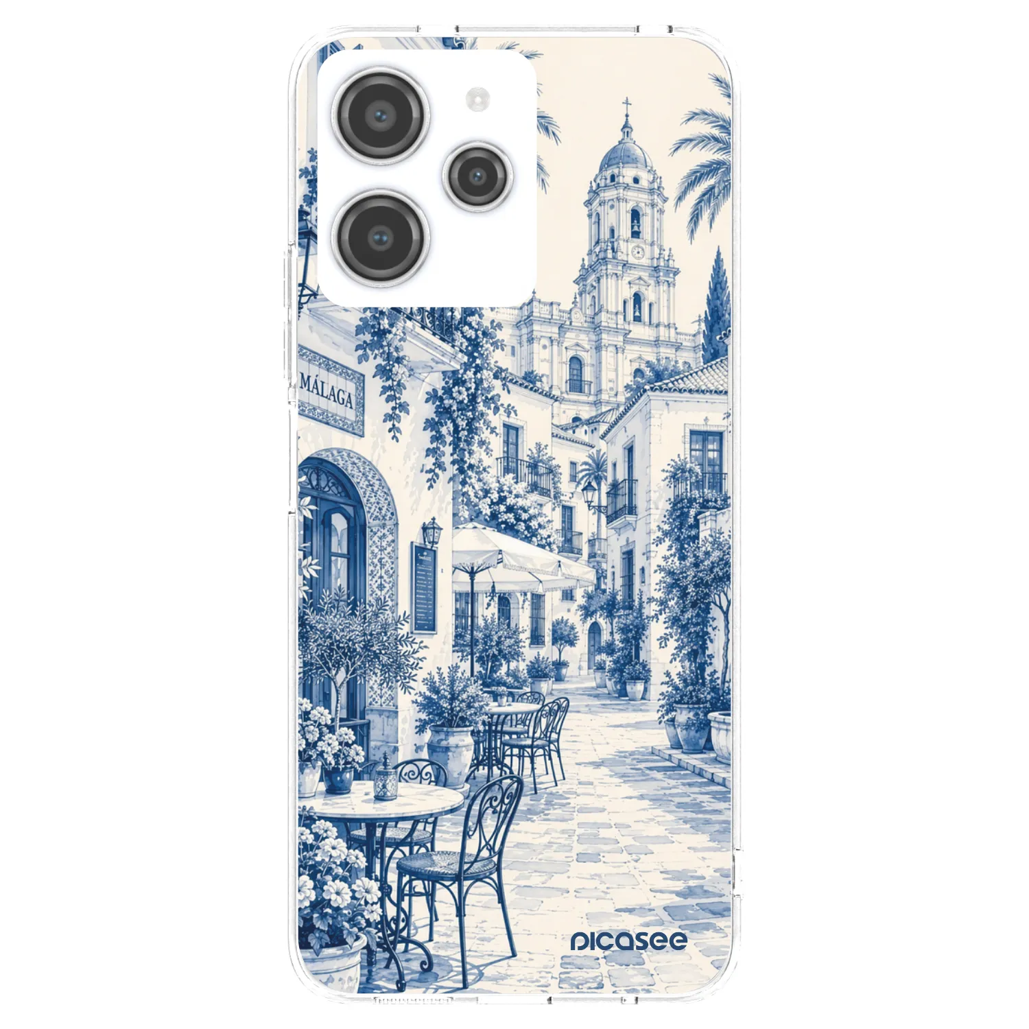 Picasee silikonový průhledný obal pro Xiaomi Redmi 12 4G - Calle Azul