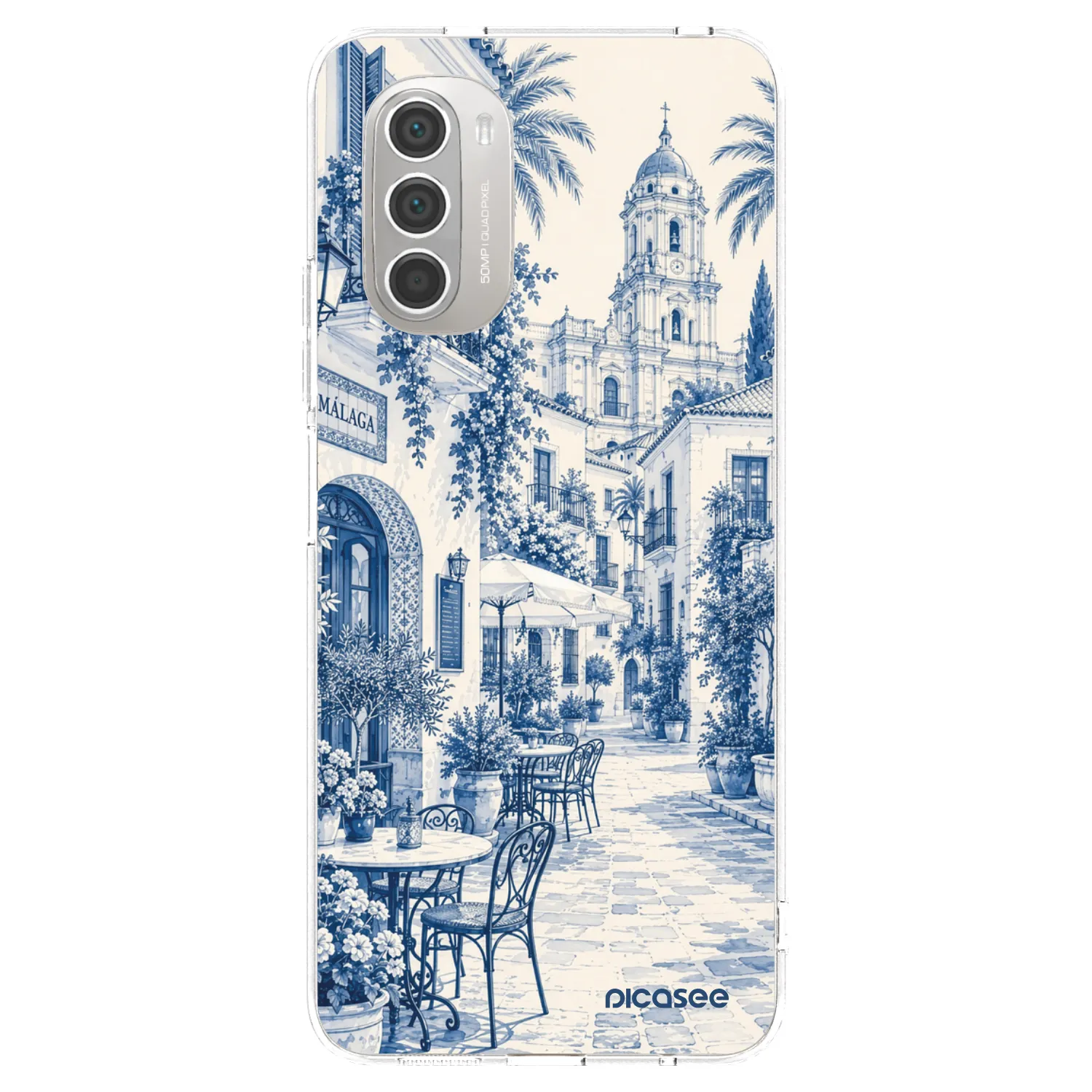 Picasee silikonový průhledný obal pro Motorola Moto G51 - Calle Azul