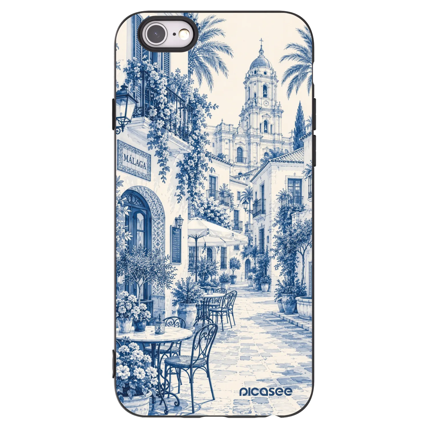 Picasee silikonový černý obal pro Apple iPhone 6/6S - Calle Azul