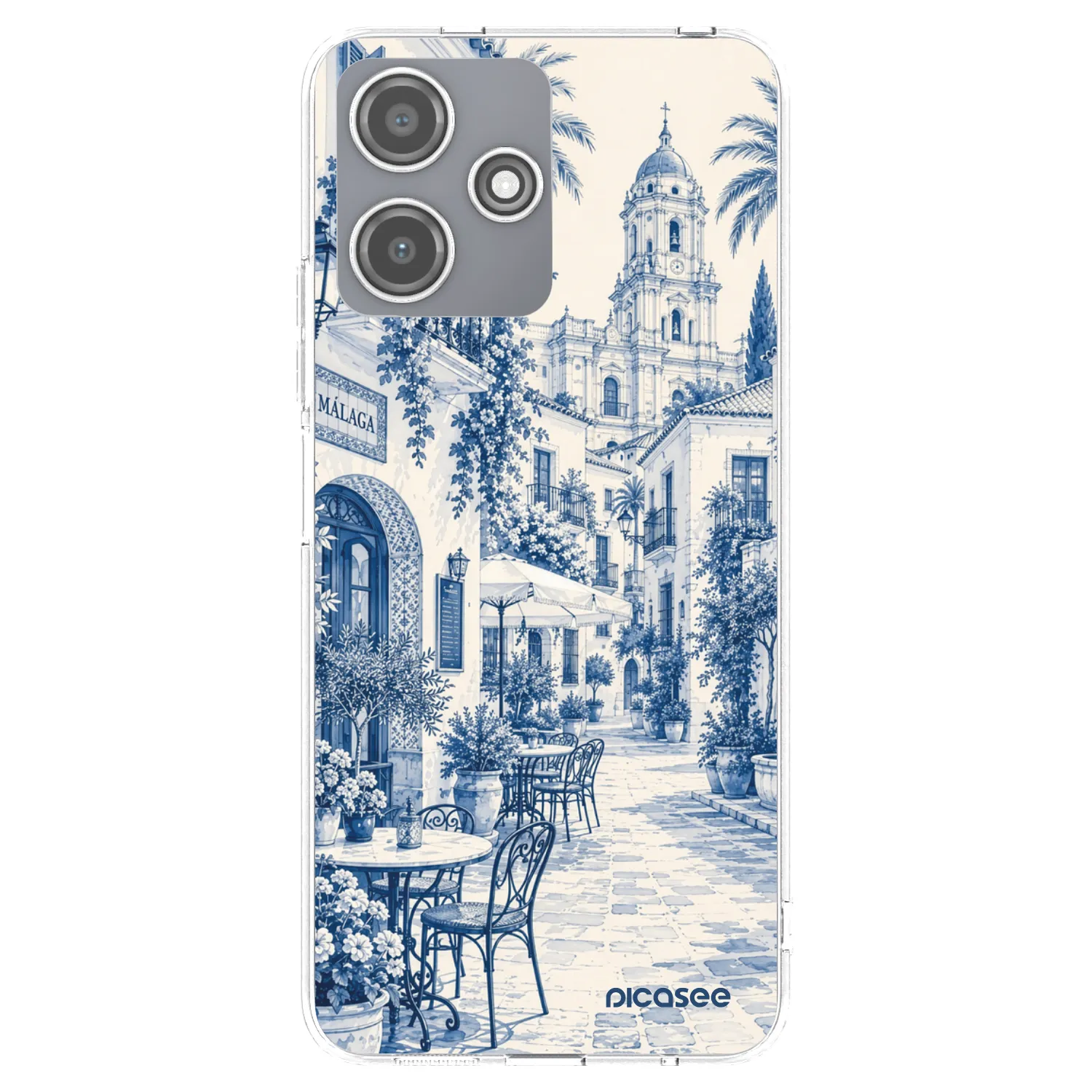 Picasee silikonový průhledný obal pro Xiaomi Redmi 12 5G - Calle Azul