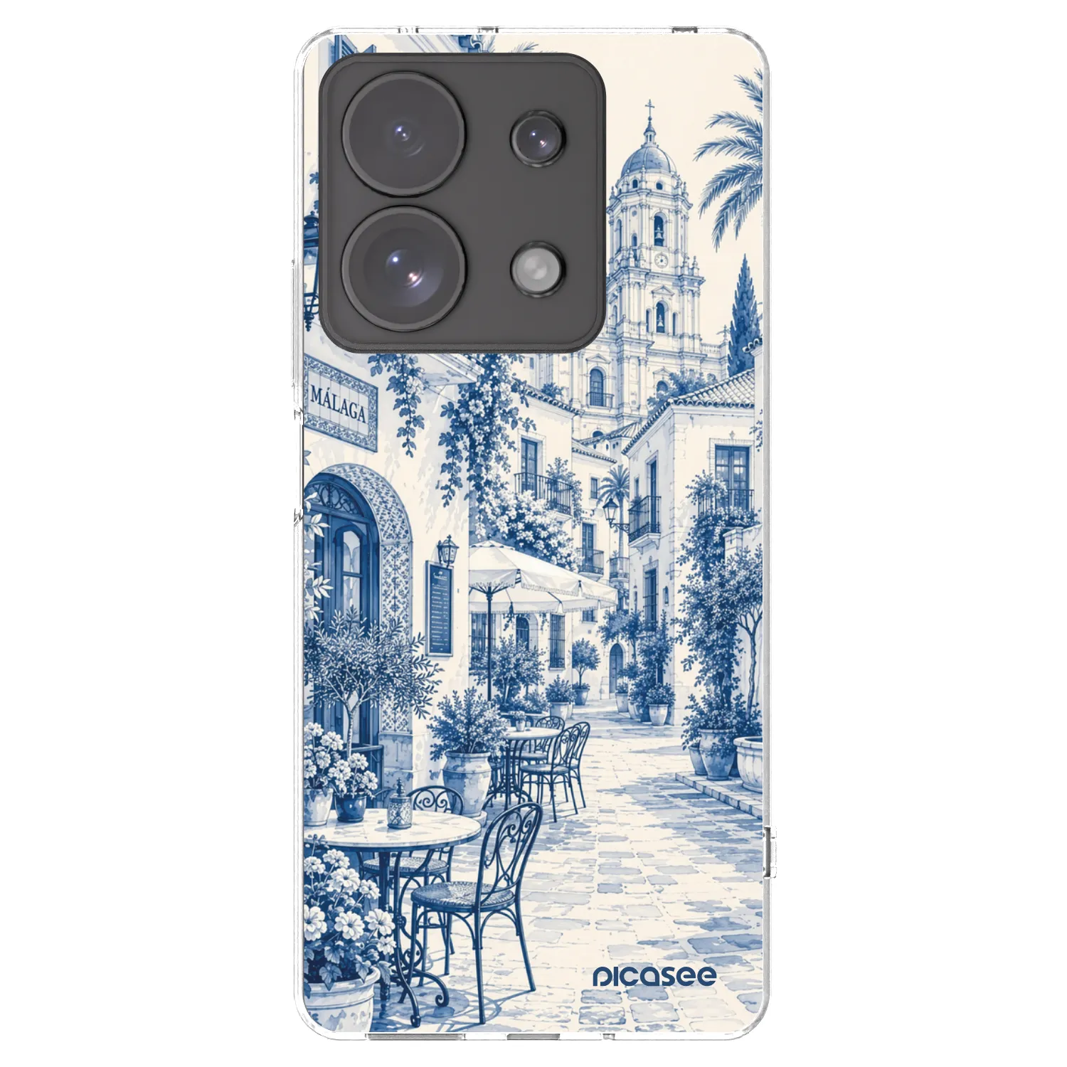 Picasee silikonový průhledný obal pro Xiaomi Redmi Note 13 Pro 4G - Calle Azul