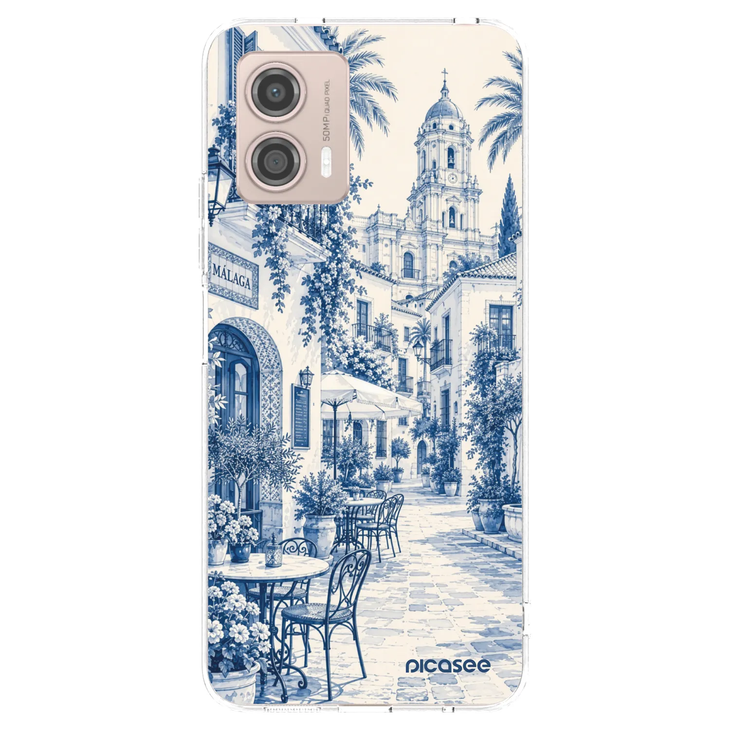 Picasee silikonový průhledný obal pro Motorola Moto G53 5G - Calle Azul