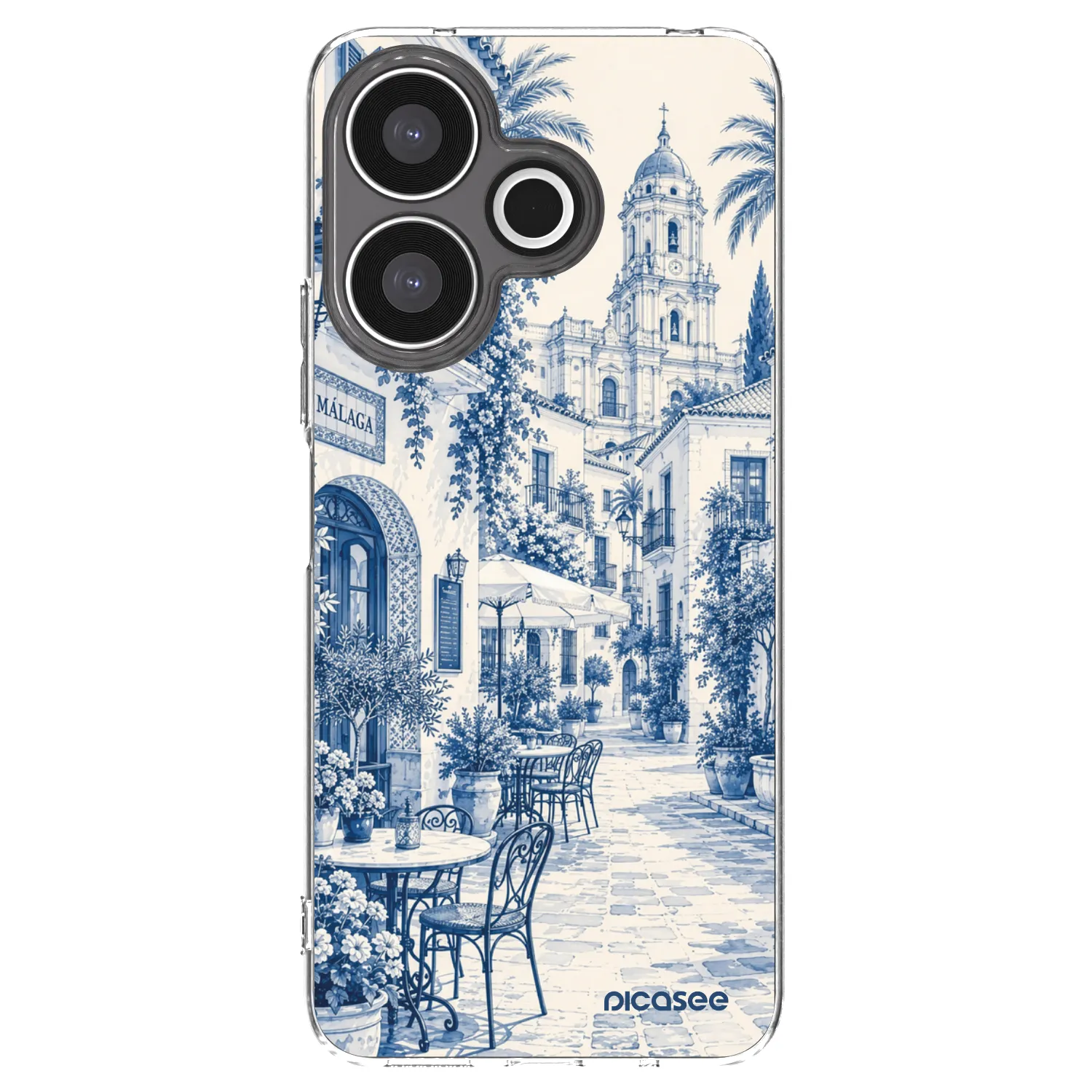 Picasee silikonový průhledný obal pro Xiaomi Redmi 13 4G - Calle Azul