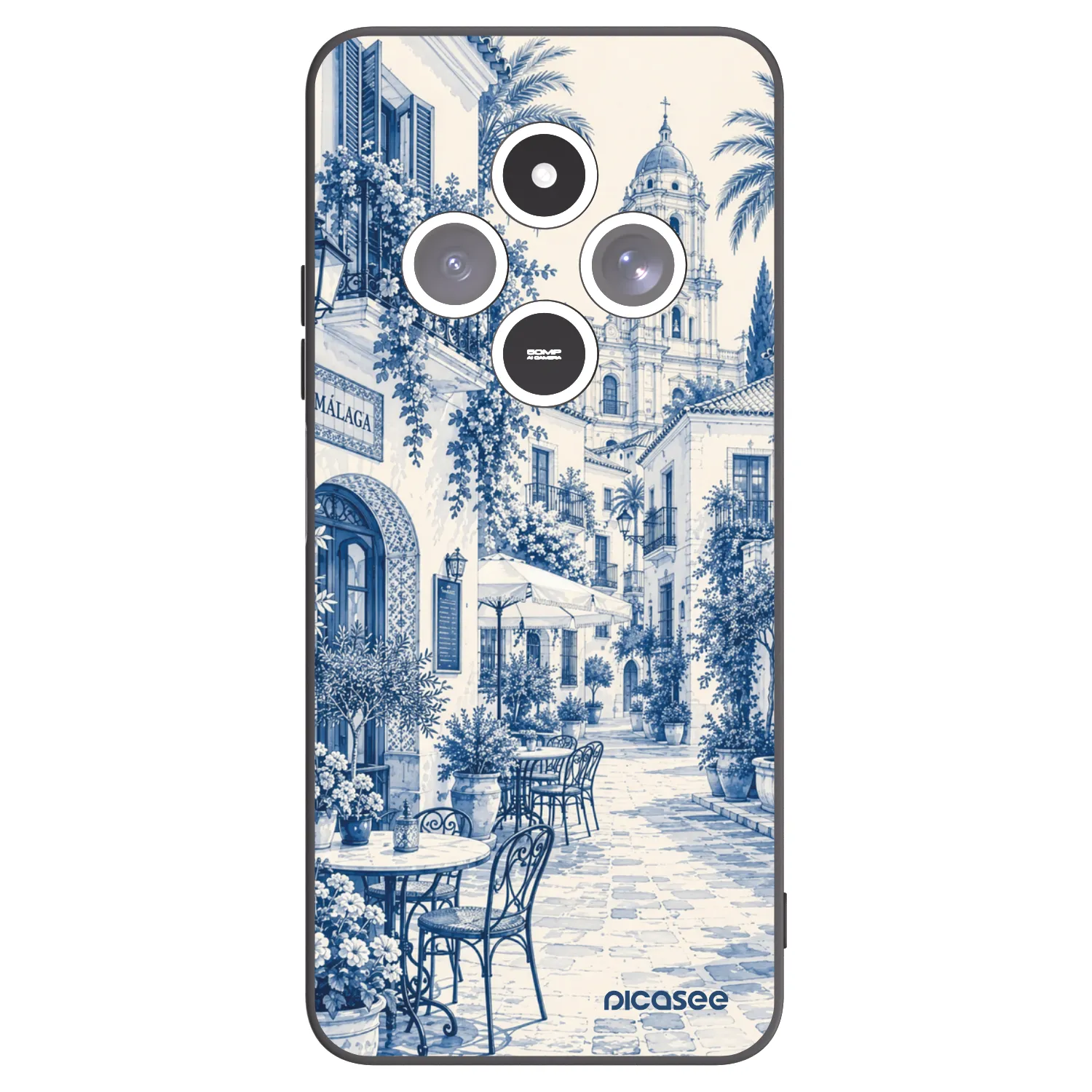 Picasee silikonový černý obal pro Xiaomi Redmi 14C - Calle Azul