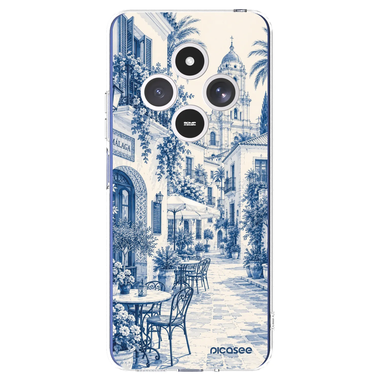 Picasee silikonový průhledný obal pro Xiaomi Redmi 14C - Calle Azul
