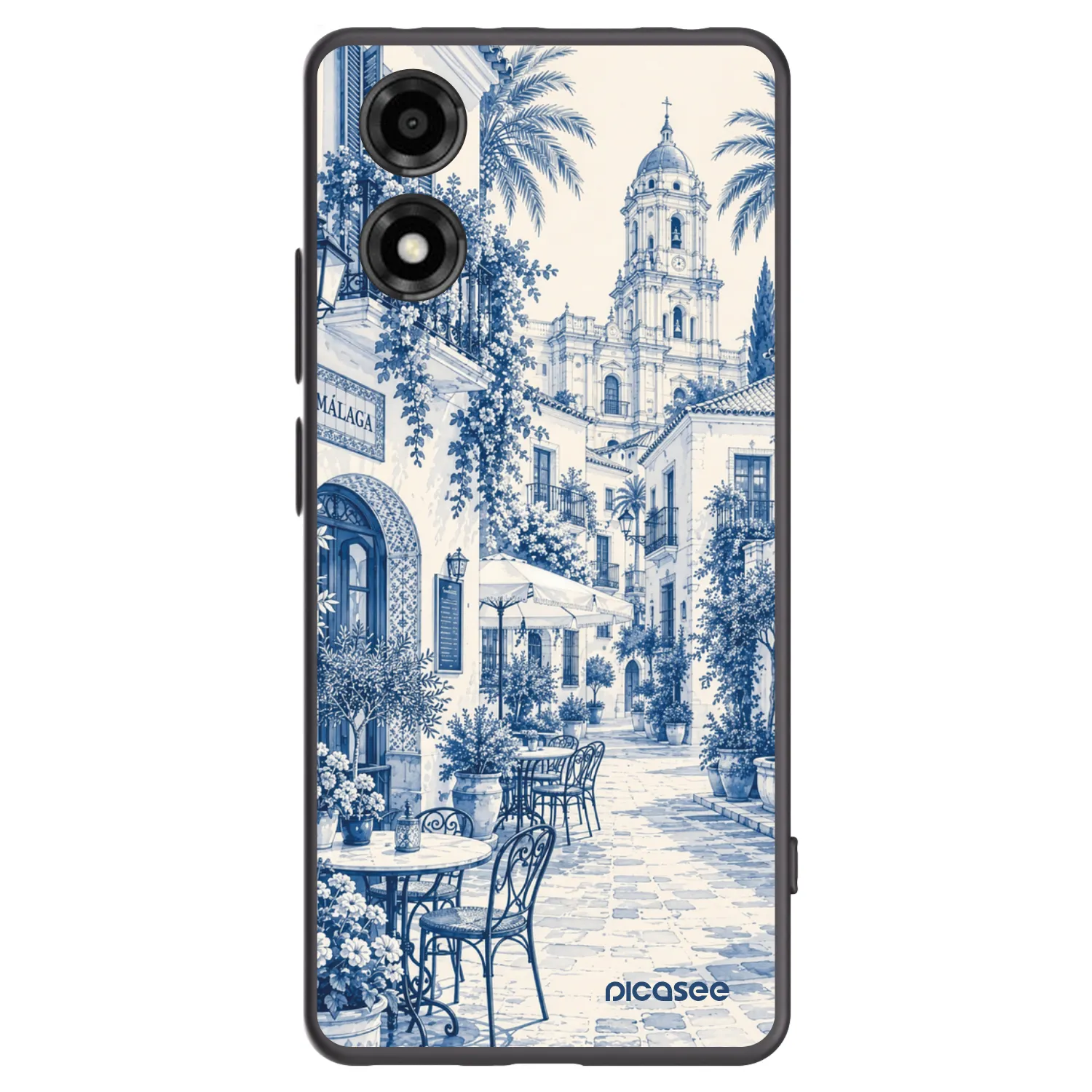 Picasee silikonový černý obal pro Motorola Moto E14 - Calle Azul