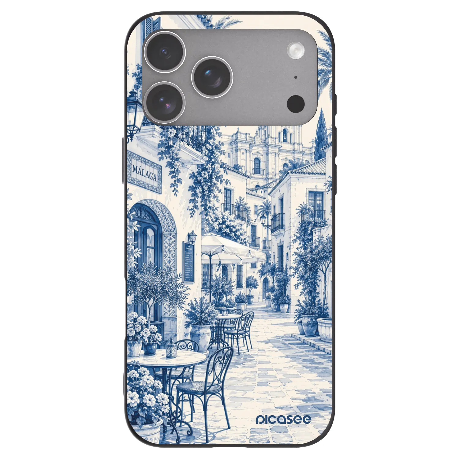 Picasee silikonový černý obal pro Apple iPhone 18 Pro Max - Calle Azul