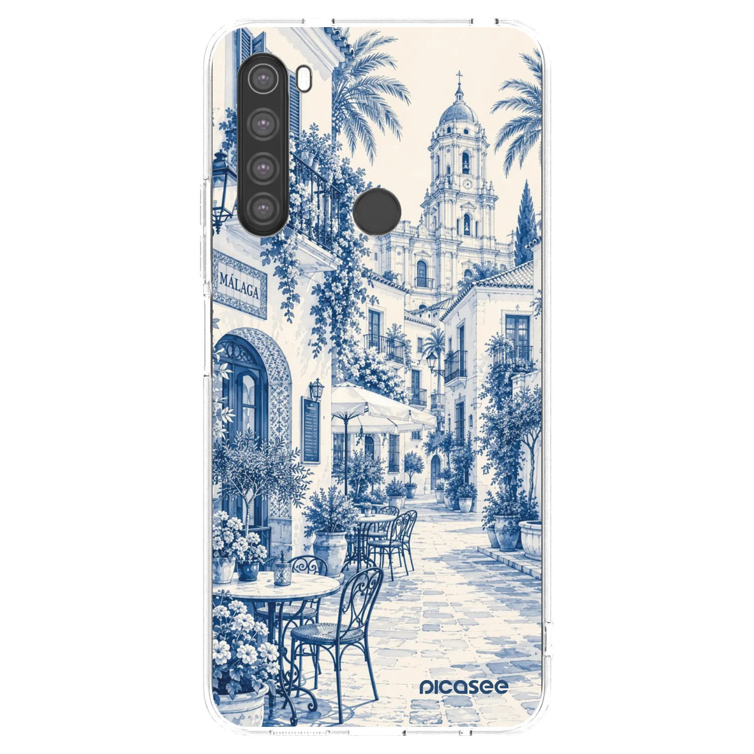 Picasee silikonový průhledný obal pro Xiaomi Redmi Note 8 - Calle Azul