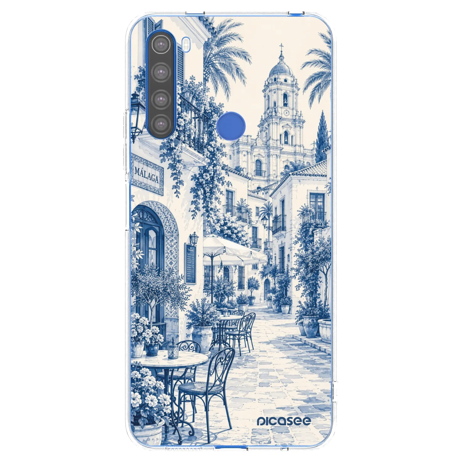 Picasee silikonový průhledný obal pro Xiaomi Redmi Note 8T - Calle Azul