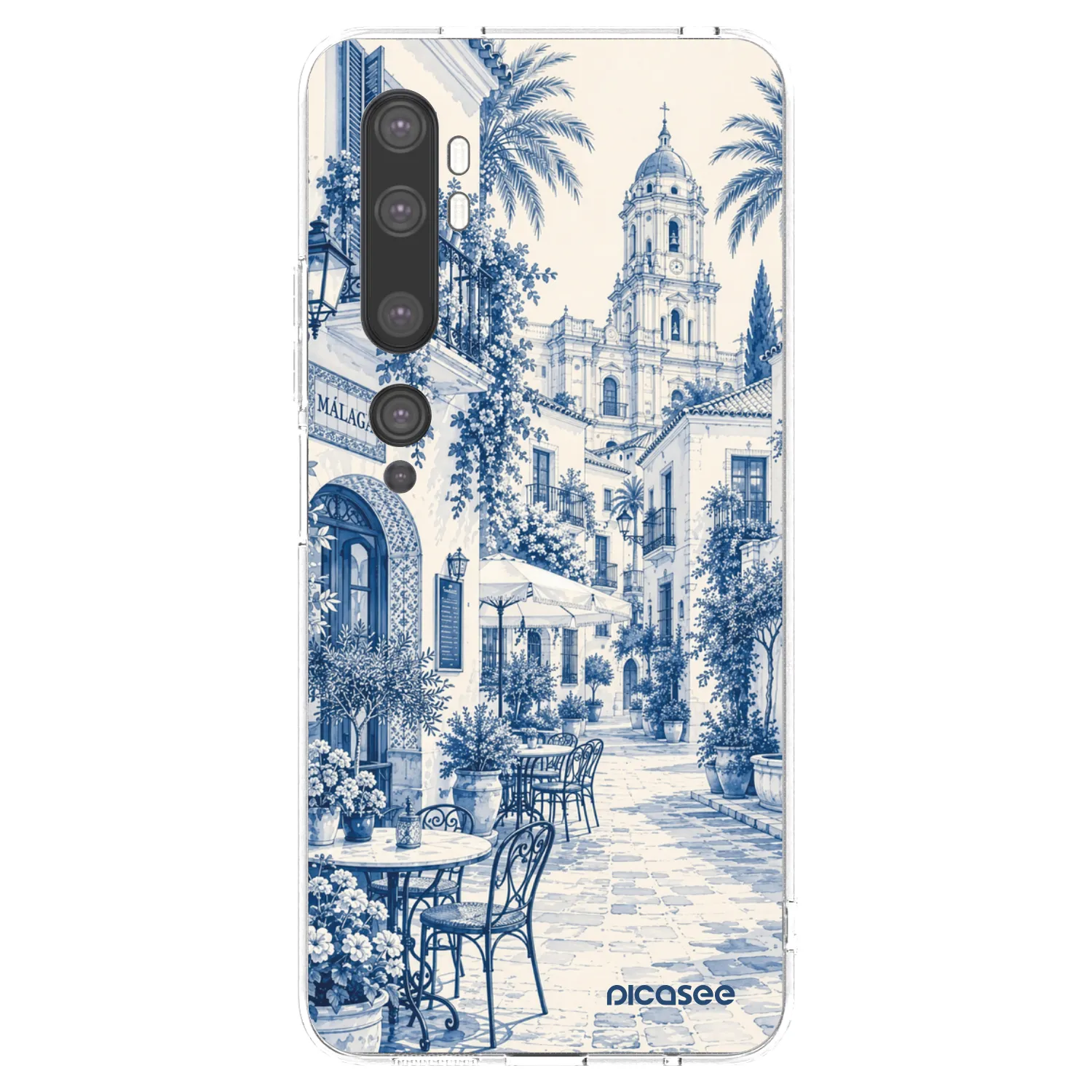 Picasee silikonový průhledný obal pro Xiaomi Mi Note 10 (Pro) - Calle Azul