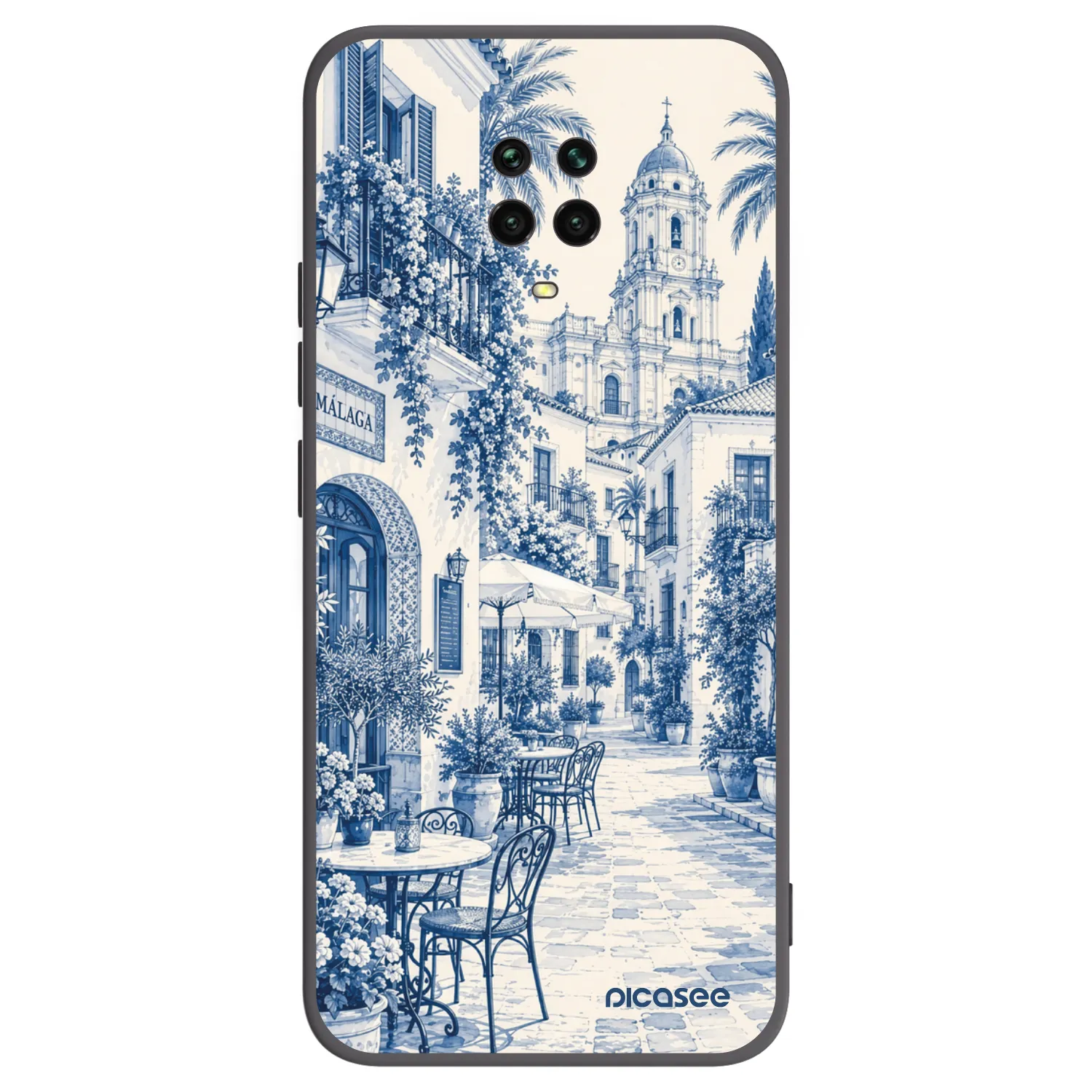 Picasee silikonový černý obal pro Xiaomi Redmi Note 9 Pro - Calle Azul