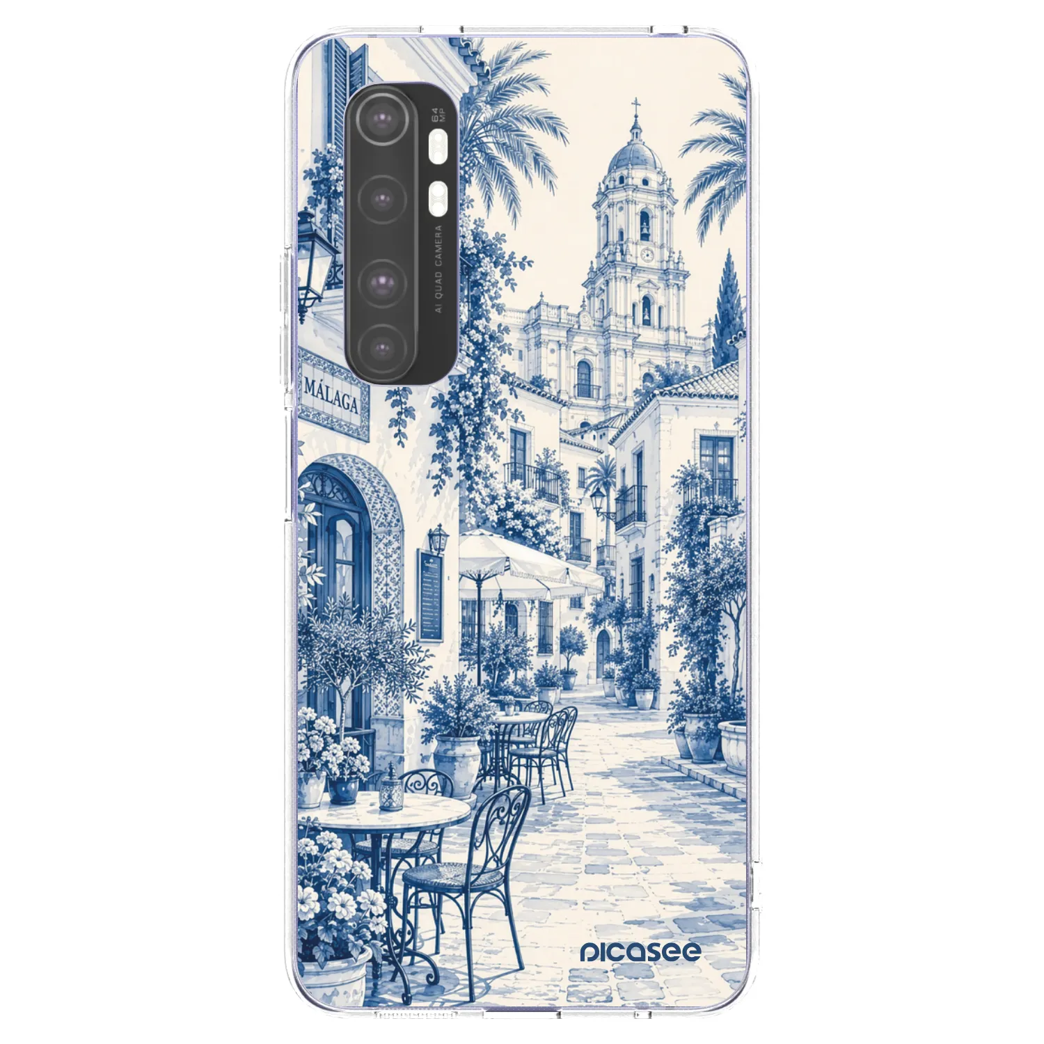 Picasee silikonový průhledný obal pro Xiaomi Mi Note 10 Lite - Calle Azul