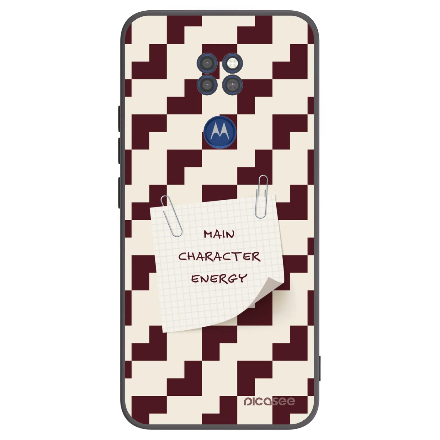 Picasee silikonový černý obal pro Motorola Moto G9 Play - Lead Role
