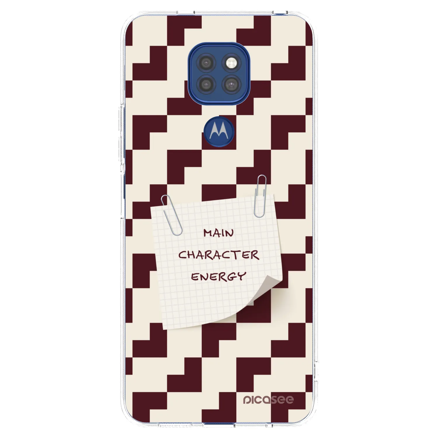 Picasee silikonový průhledný obal pro Motorola Moto G9 Play - Lead Role
