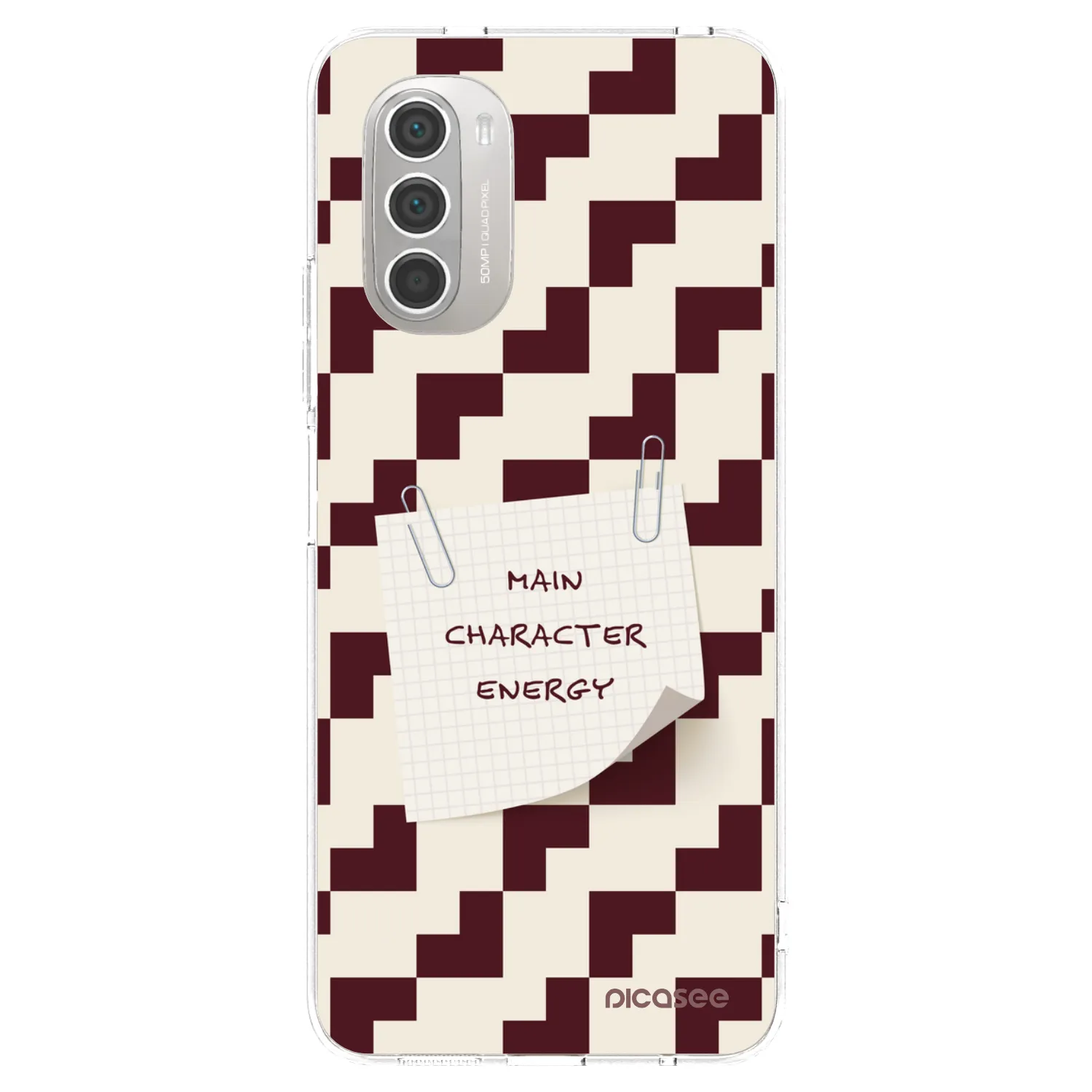 Picasee silikonový průhledný obal pro Motorola Moto G51 - Lead Role