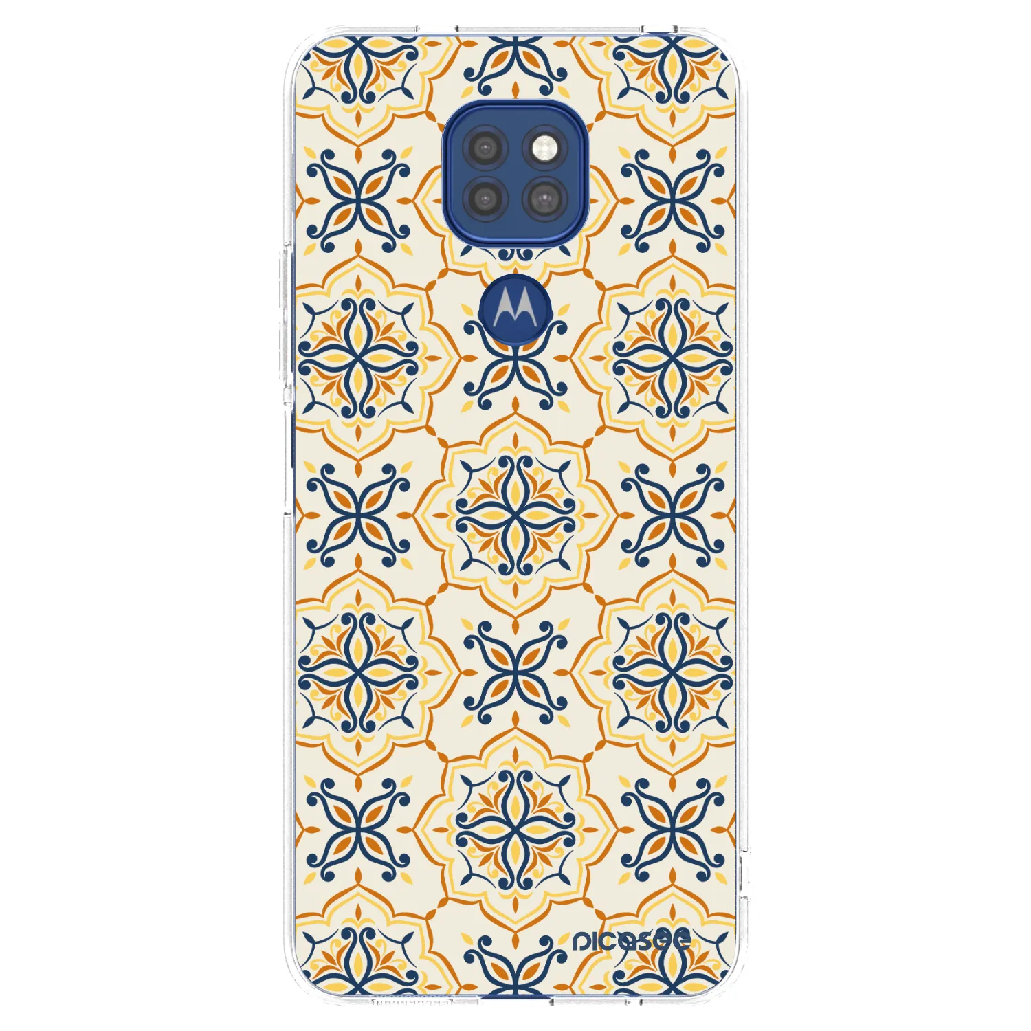 Picasee silikonový průhledný obal pro Motorola Moto G9 Play - Majolica