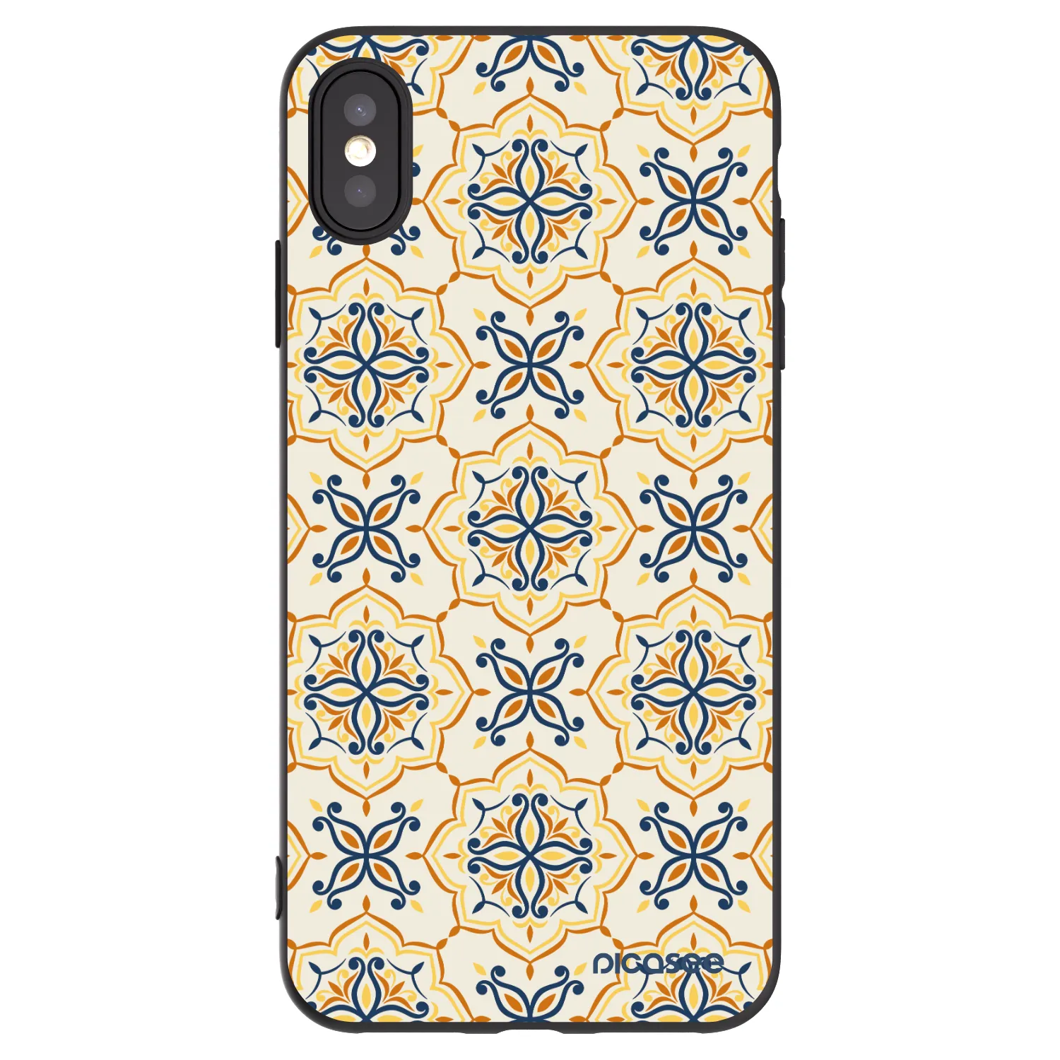 Picasee silikonový černý obal pro Apple iPhone XS Max - Majolica