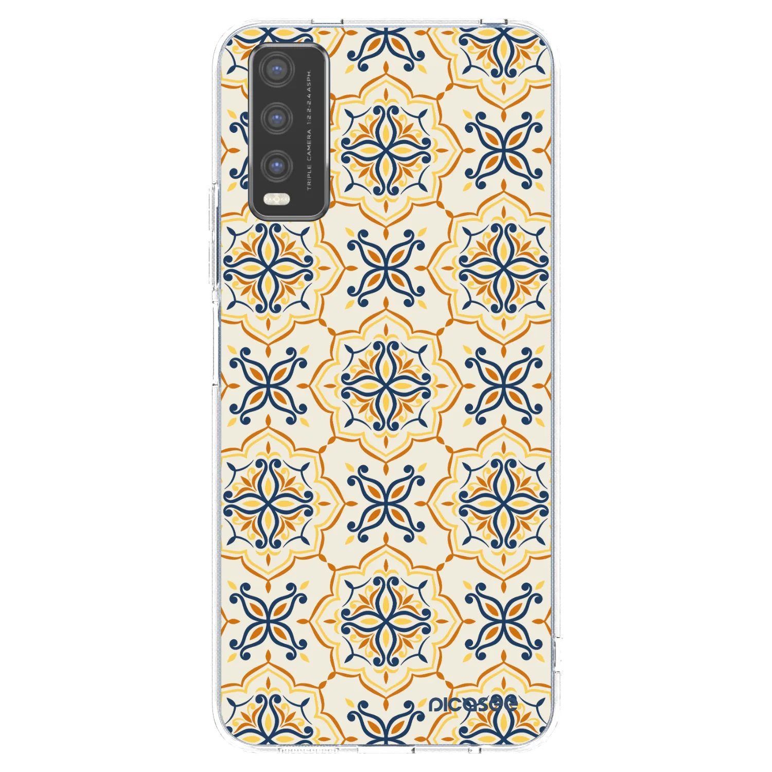Picasee silikonový průhledný obal pro Vivo Y20s - Majolica