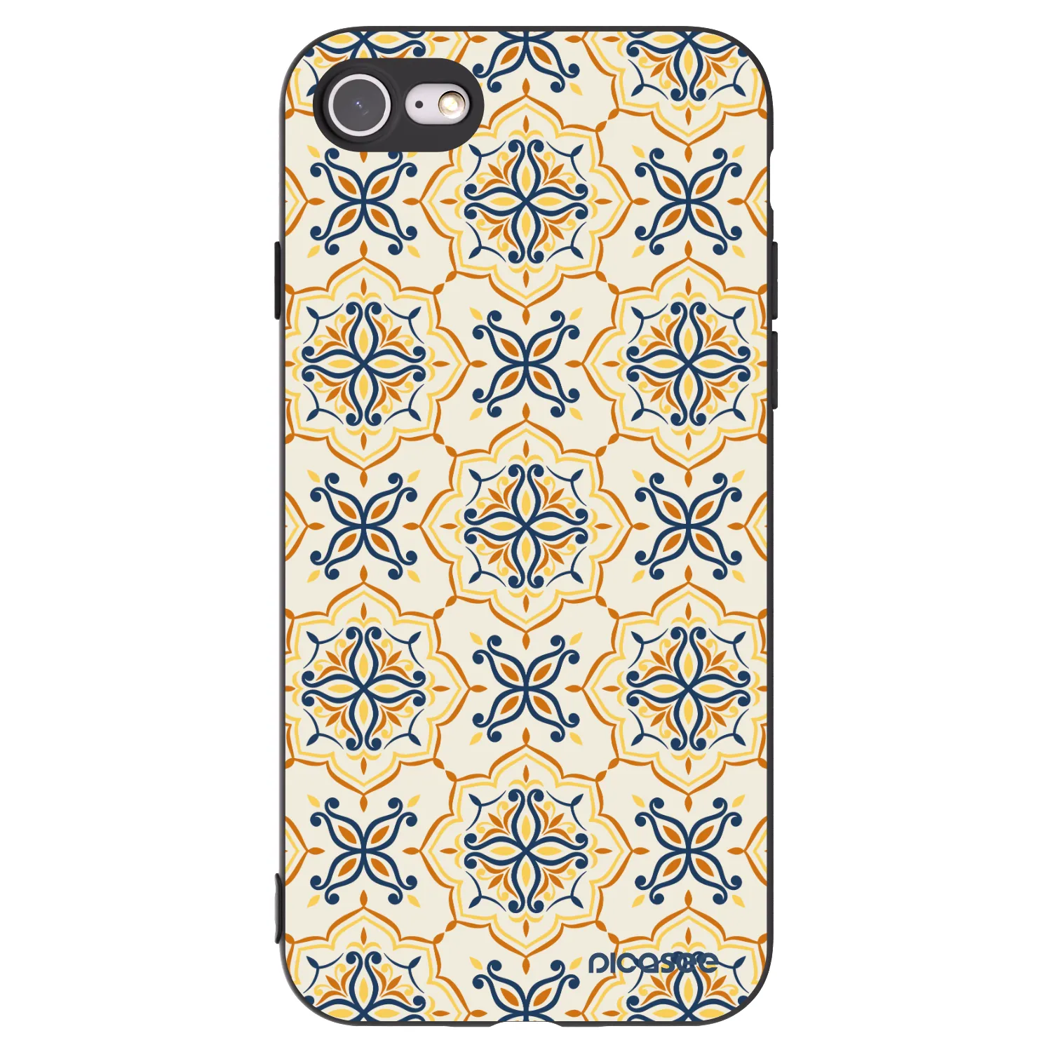 Picasee silikonový černý obal pro Apple iPhone SE 2020 - Majolica