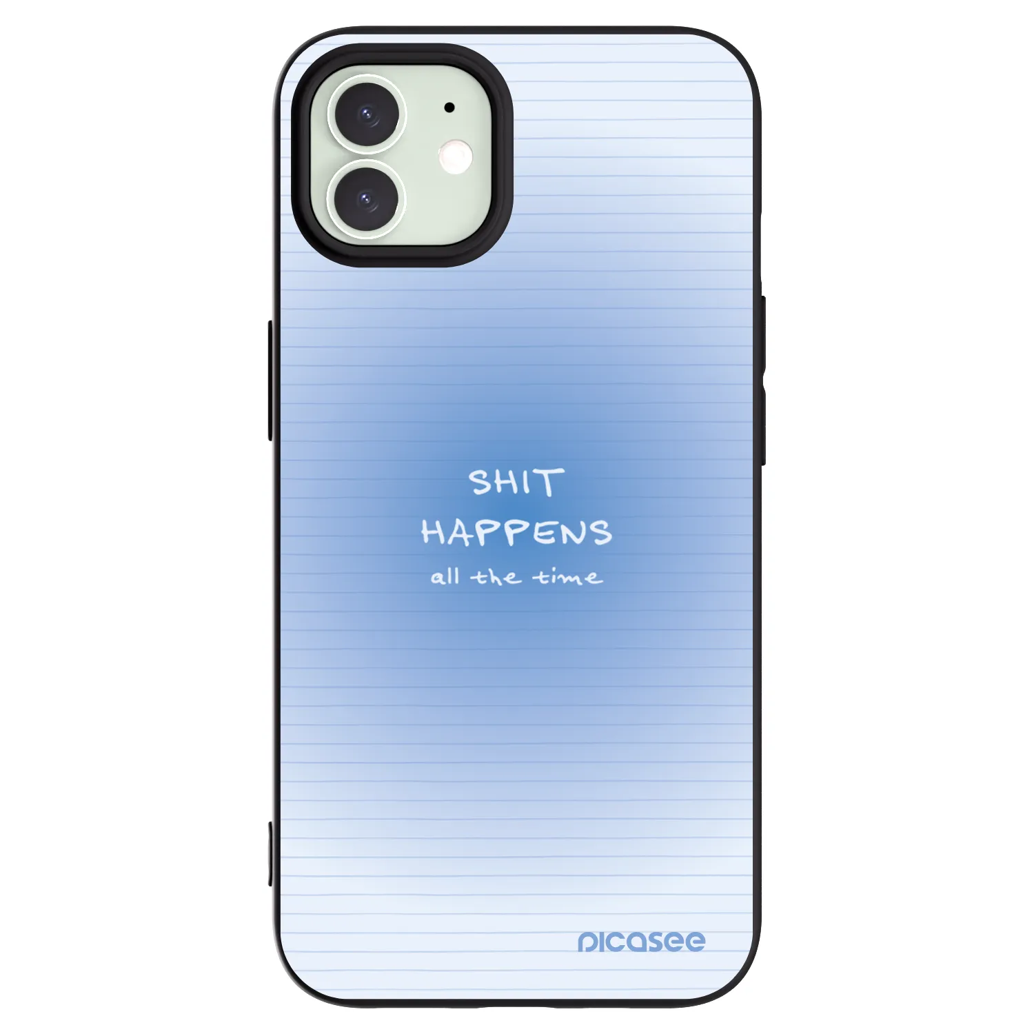 Picasee silikonový černý obal pro Apple iPhone 12 - Oops Memo