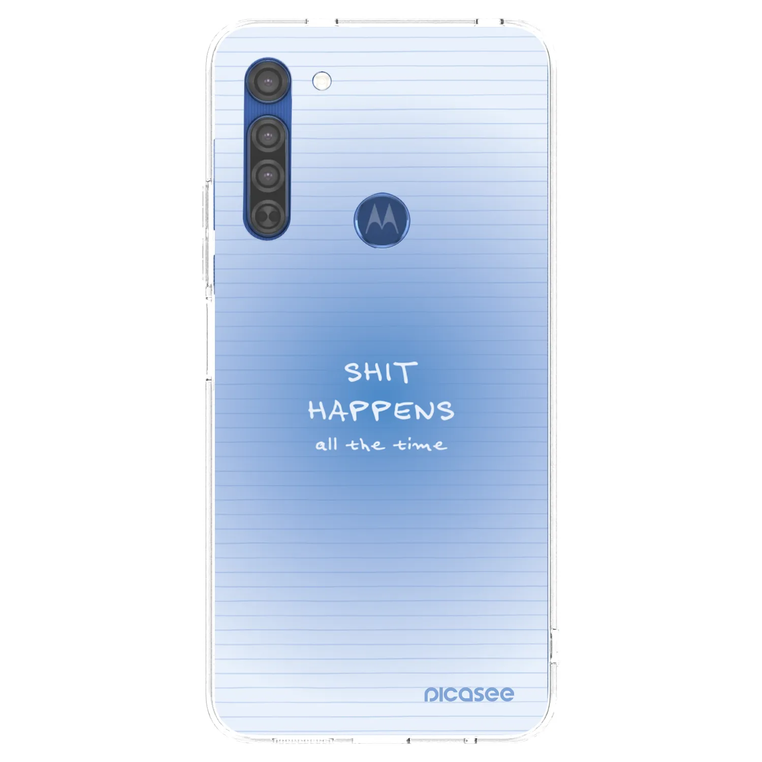 Picasee silikonový průhledný obal pro Motorola Moto G8 - Oops Memo