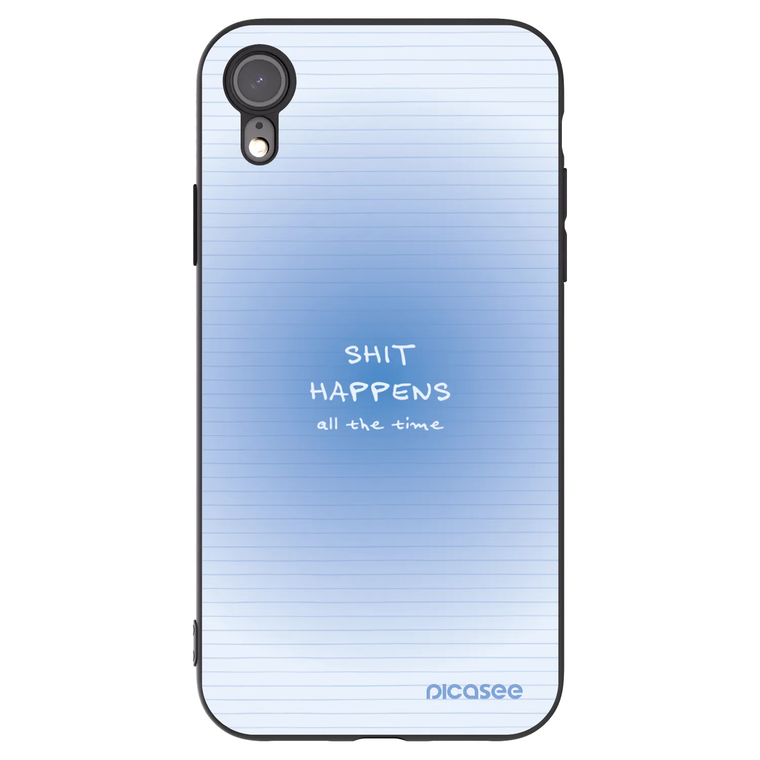 Picasee silikonový černý obal pro Apple iPhone XR - Oops Memo