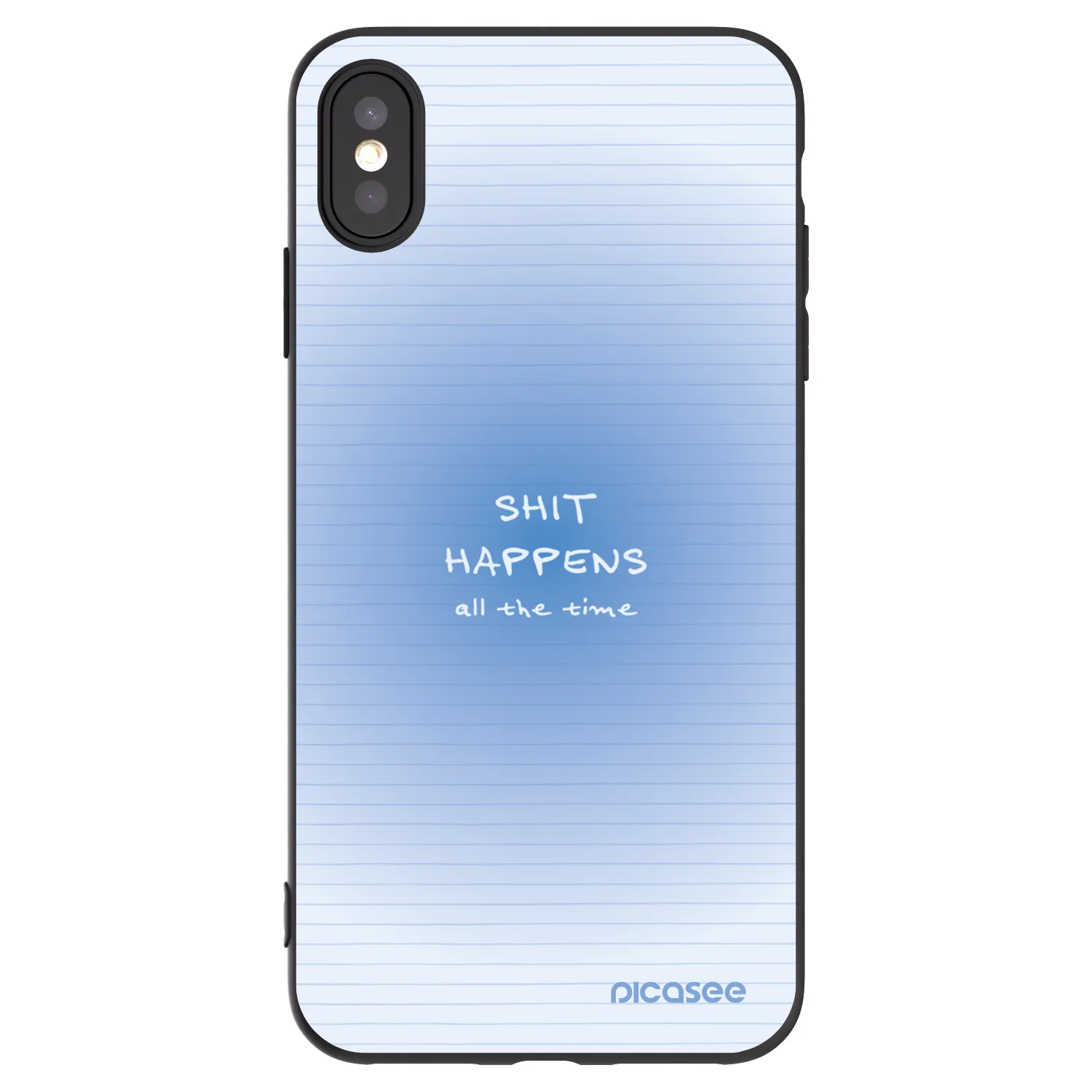 Picasee silikonový černý obal pro Apple iPhone XS Max - Oops Memo